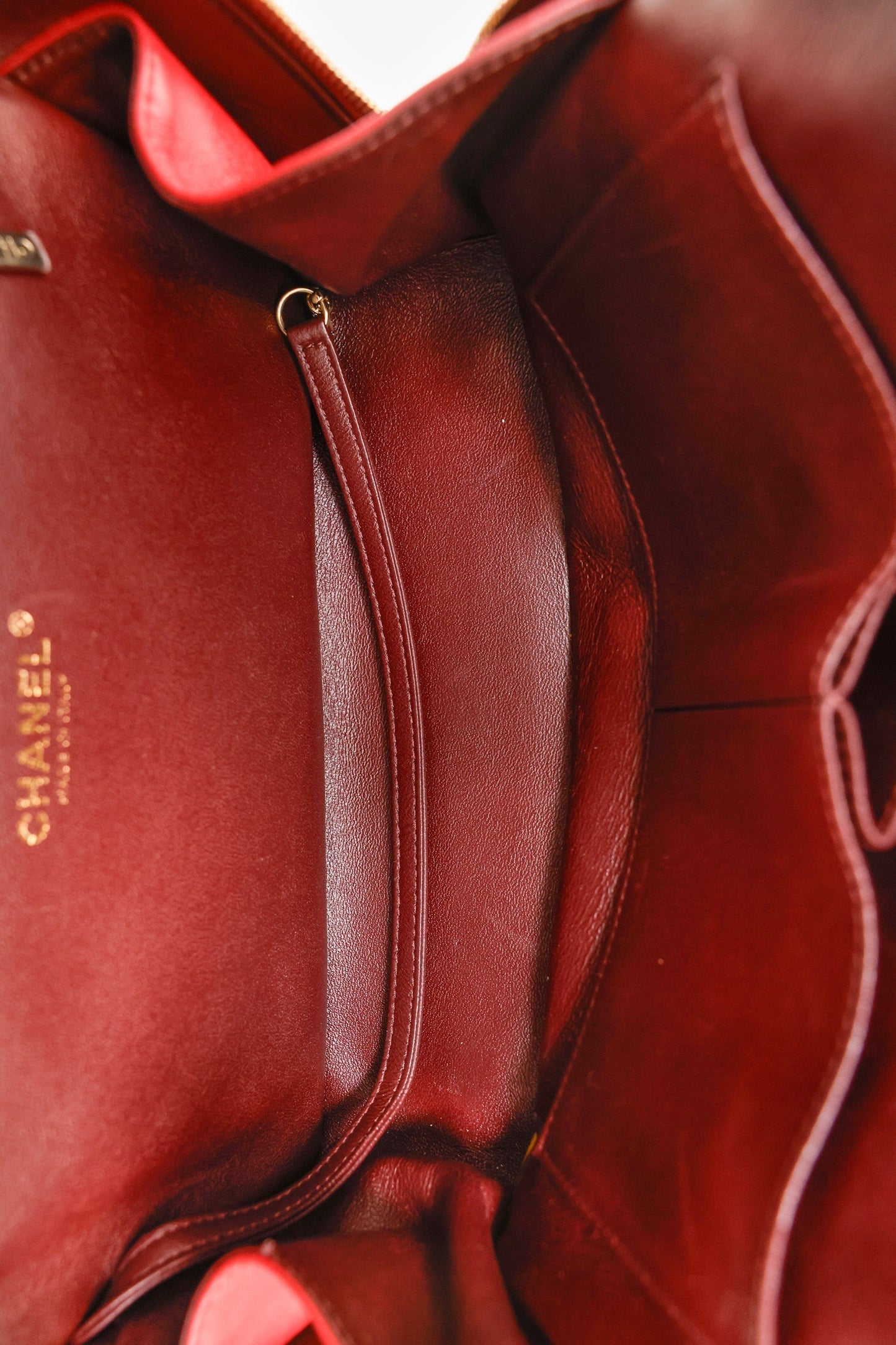 Chanel™ 2017-18 Red Quilted Lambskin Trendy CC Bowling Bag