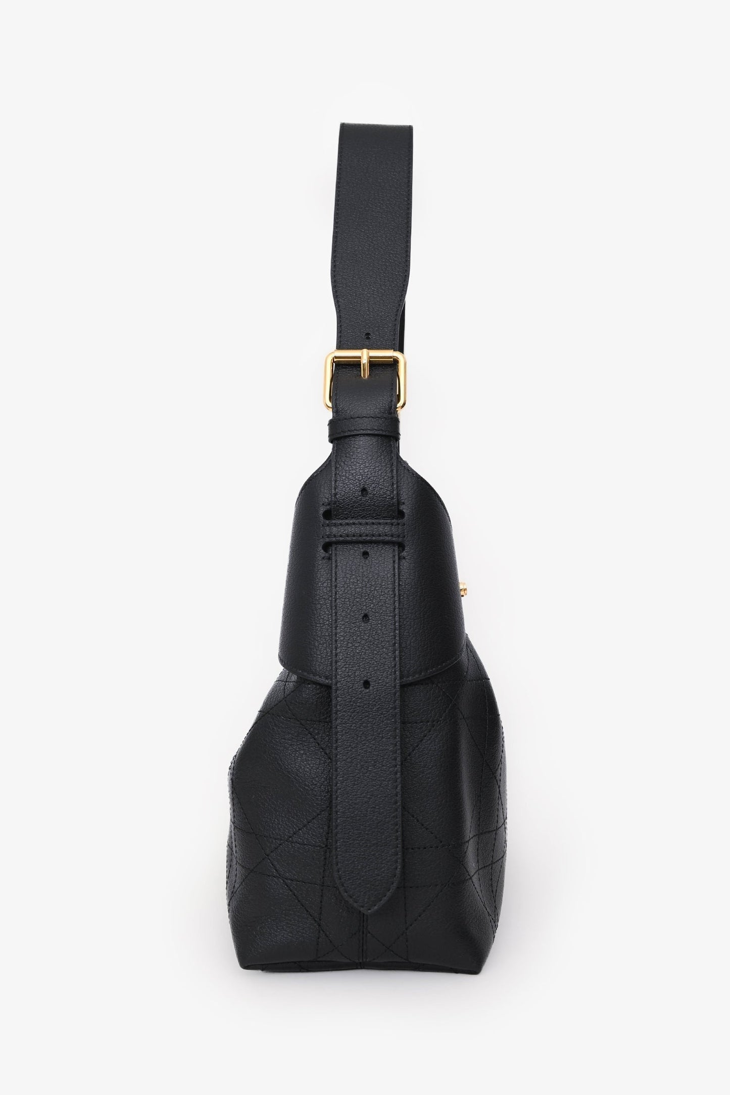 Christian Dior 2025 Black Flat Macrocannage Medium Dior Voyage Bag GHW