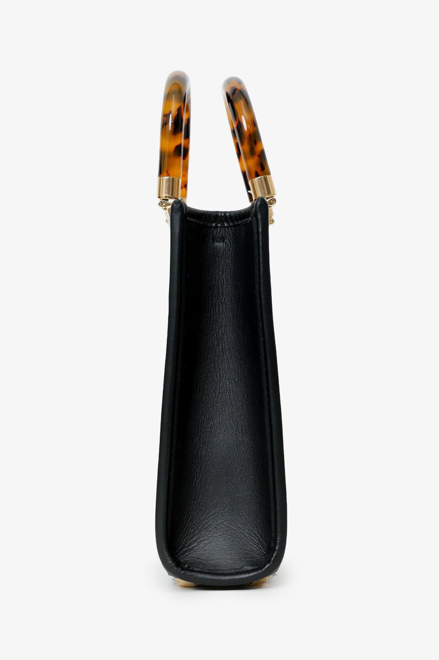 Fendi Black FF Embossed Leather Mini Sunshine Shopper Tote