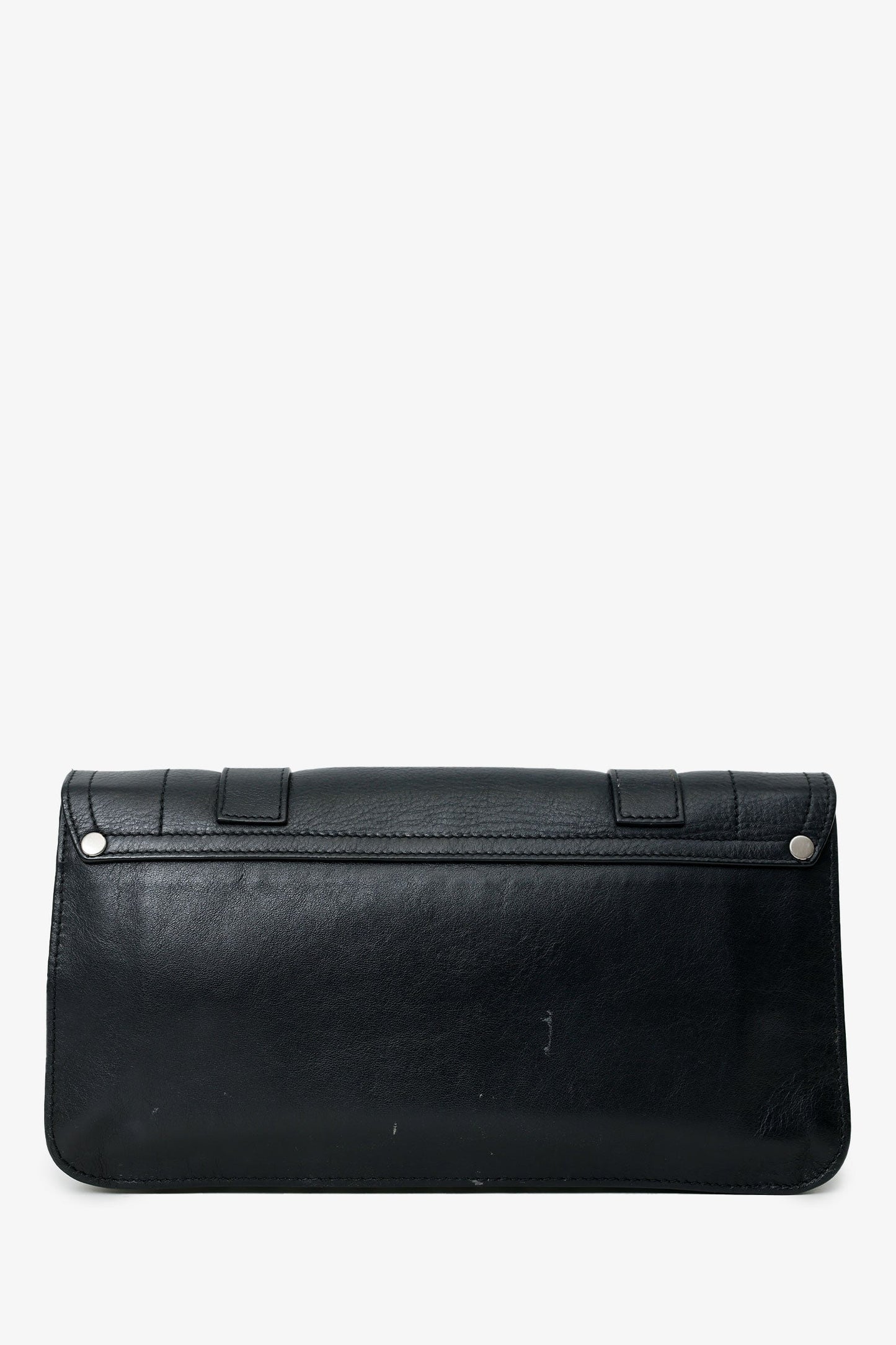 Proenza Schouler Black/White Leather Geometric Print Clutch