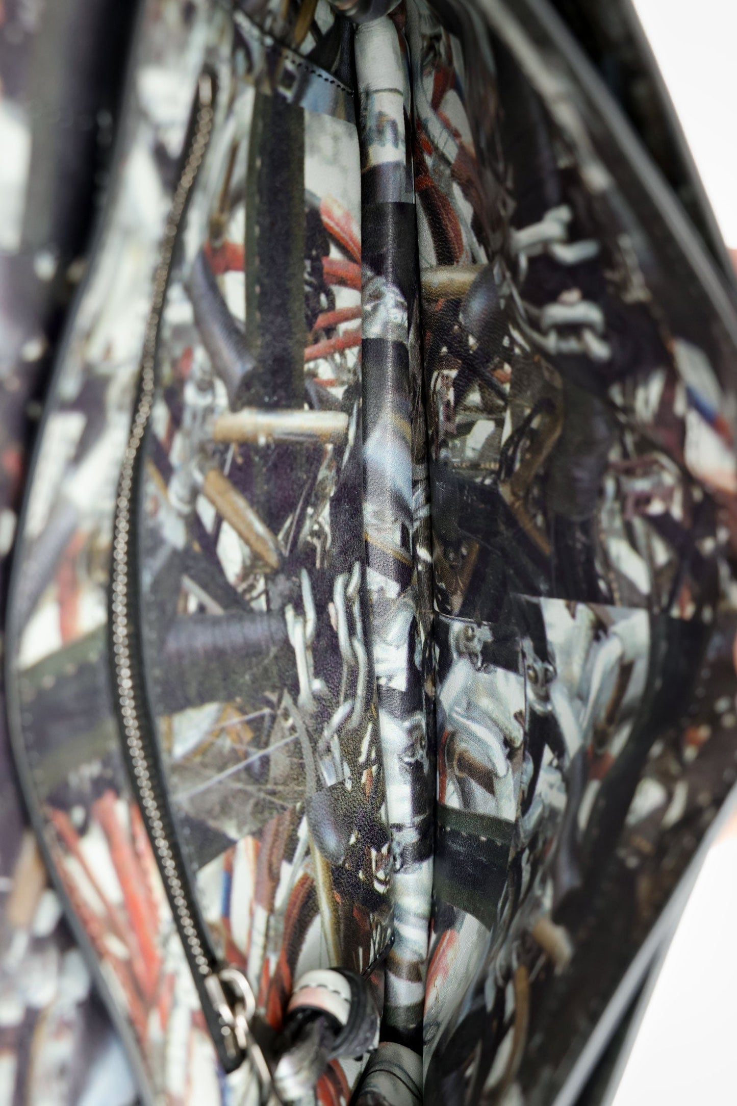 Proenza Schouler Black/White Leather Geometric Print Clutch
