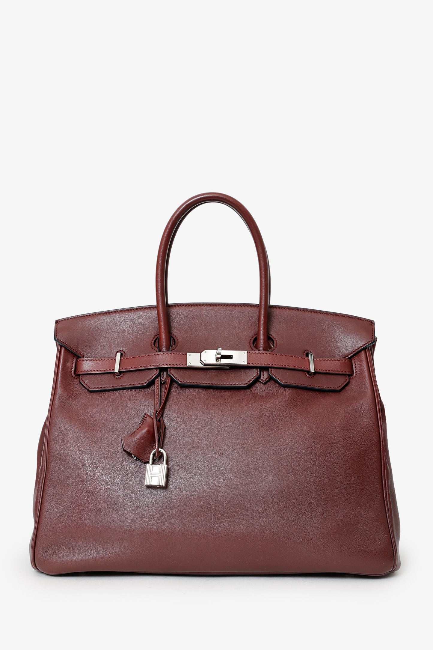 Hermès 2009 Prune Purple Swift Leather Birkin 35 PHW