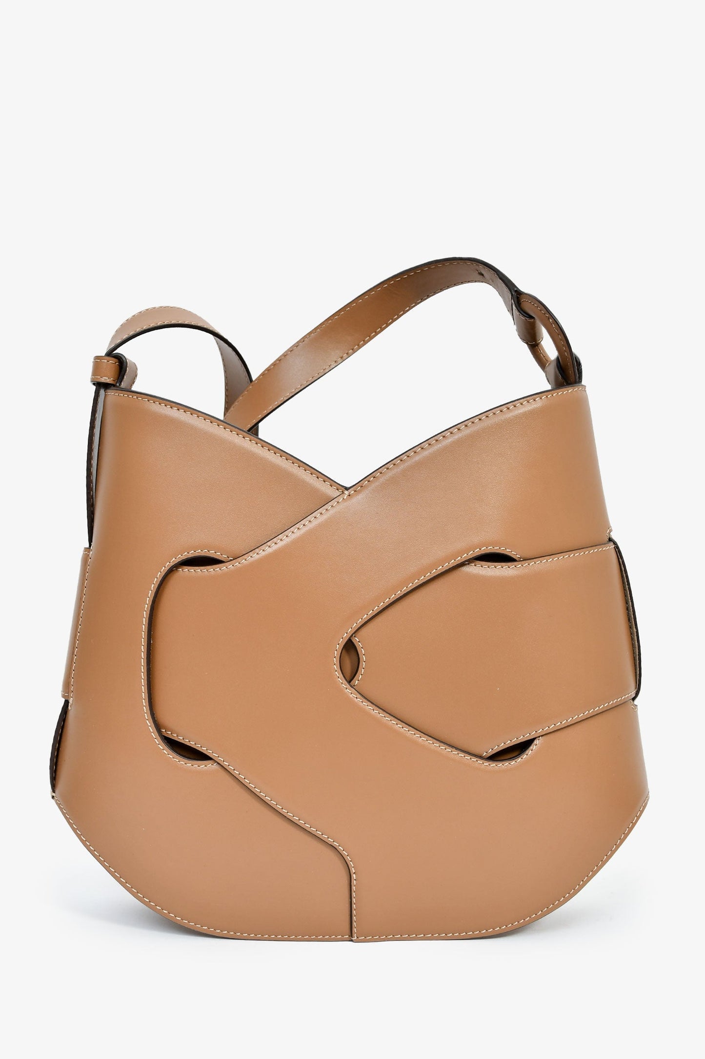 Polene Brown Leather Nodde Crossbody Bag