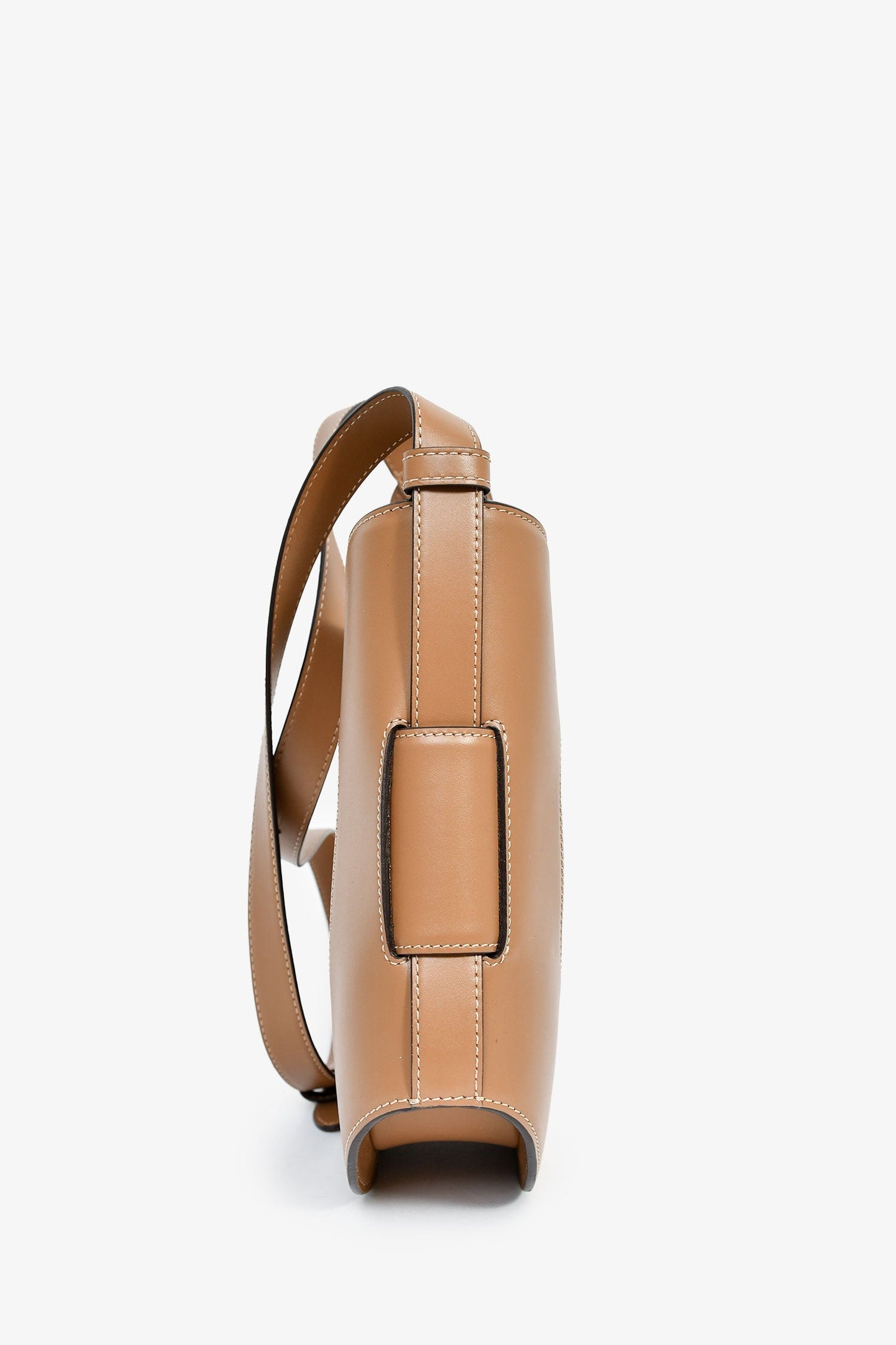 Polene Brown Leather Nodde Crossbody Bag