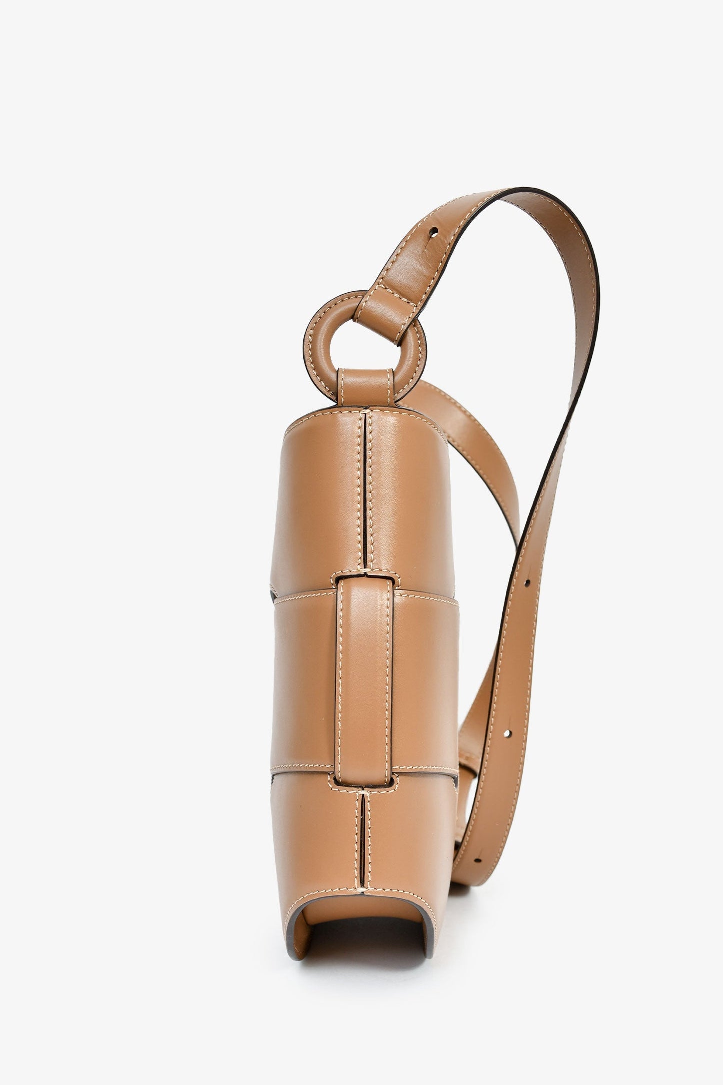 Polene Brown Leather Nodde Crossbody Bag