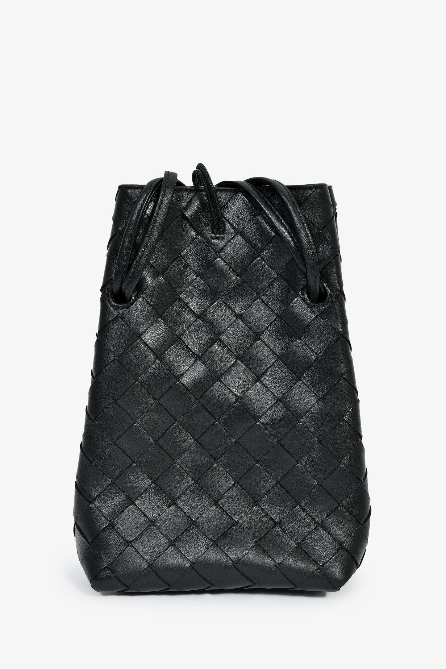 Bottega Veneta Black Leather 'Andiamo' Phone Pouch