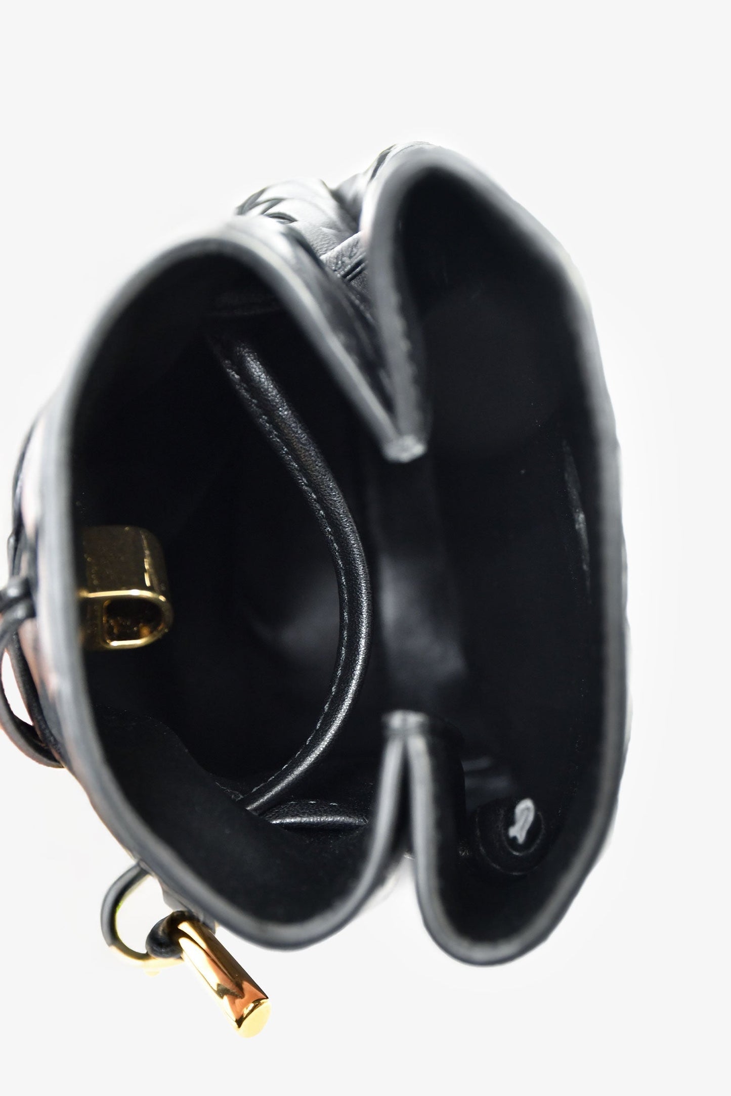 Bottega Veneta Black Leather 'Andiamo' Phone Pouch