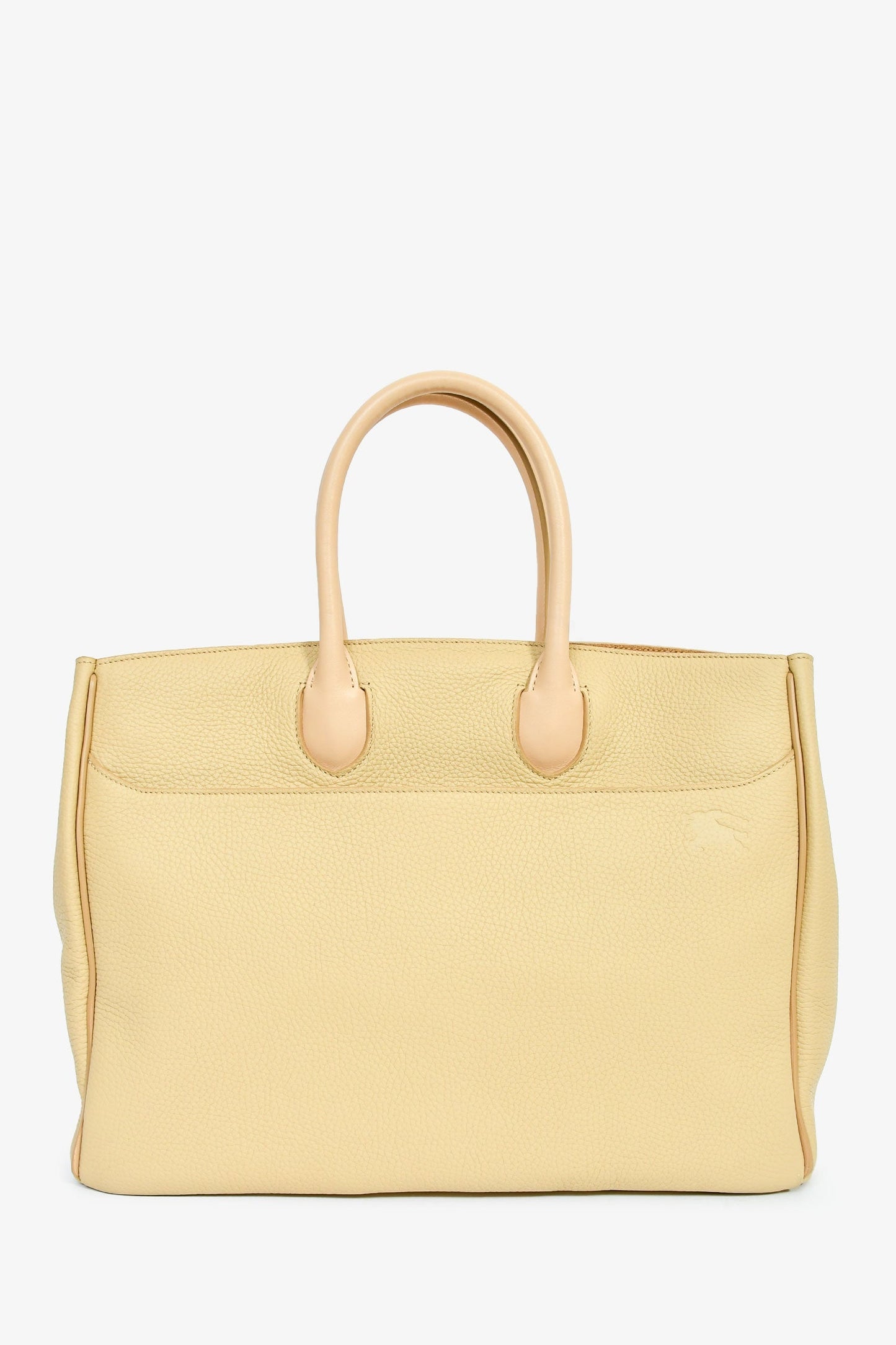 Burberry Beige Leather Medium Rocking Horse Tote Bag