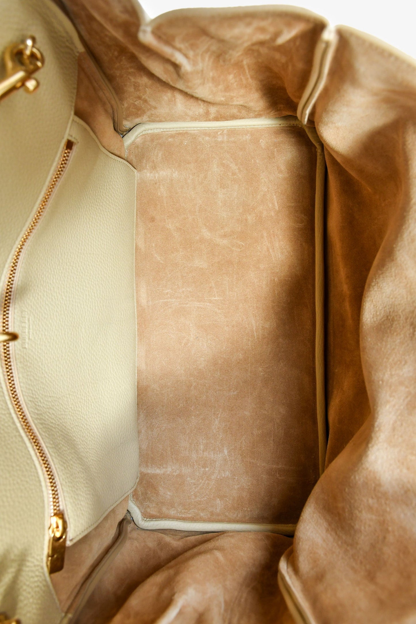 Burberry Beige Leather Medium Rocking Horse Tote Bag