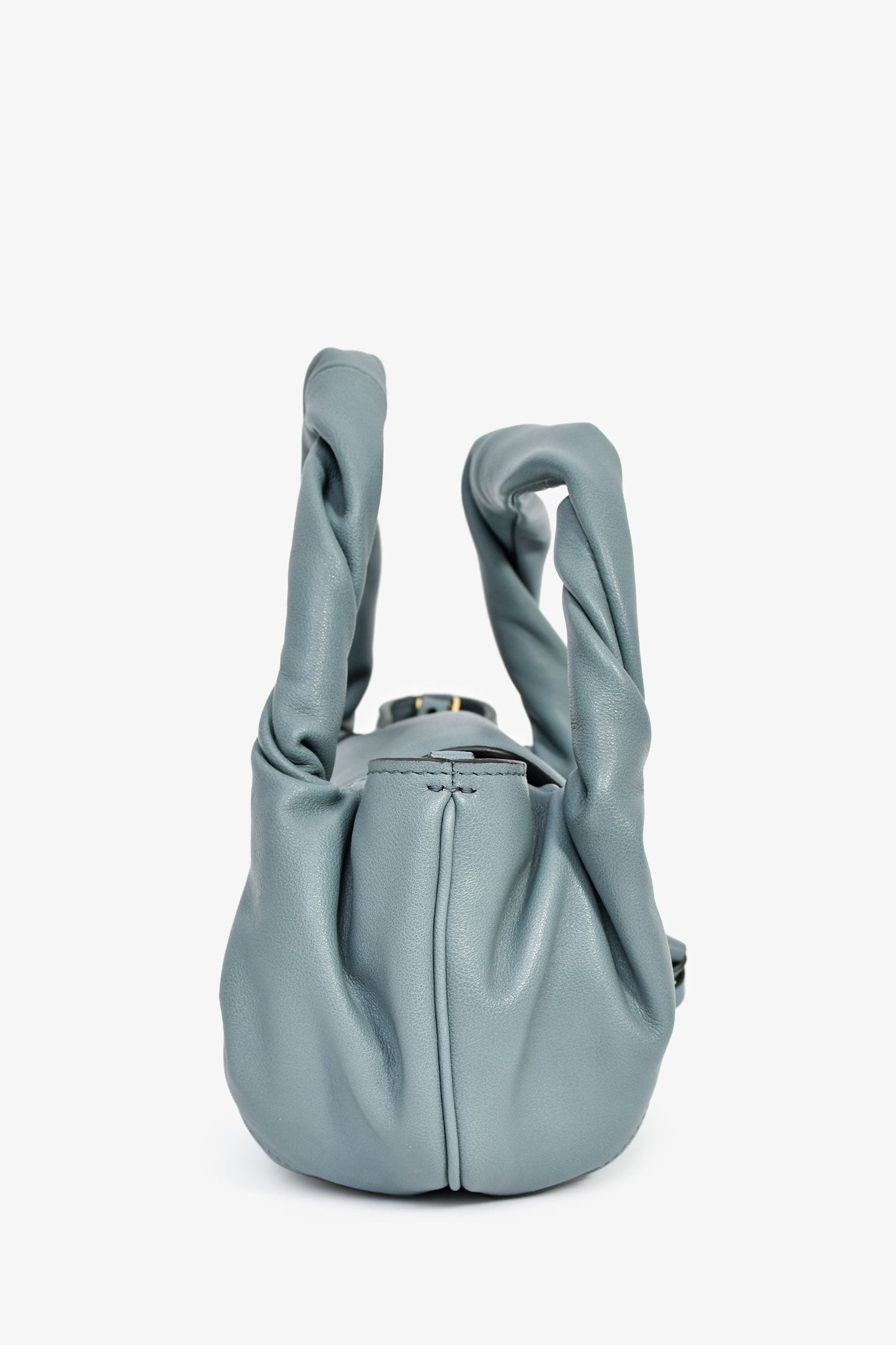 Fendi Blue Leather Mini Spy Top Handle Bag