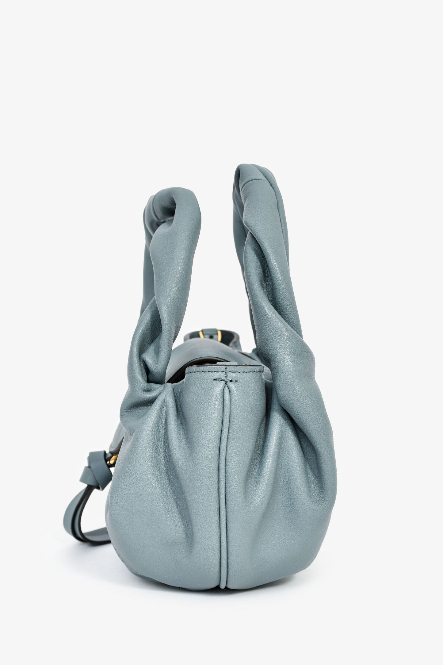 Fendi Blue Leather Mini Spy Top Handle Bag
