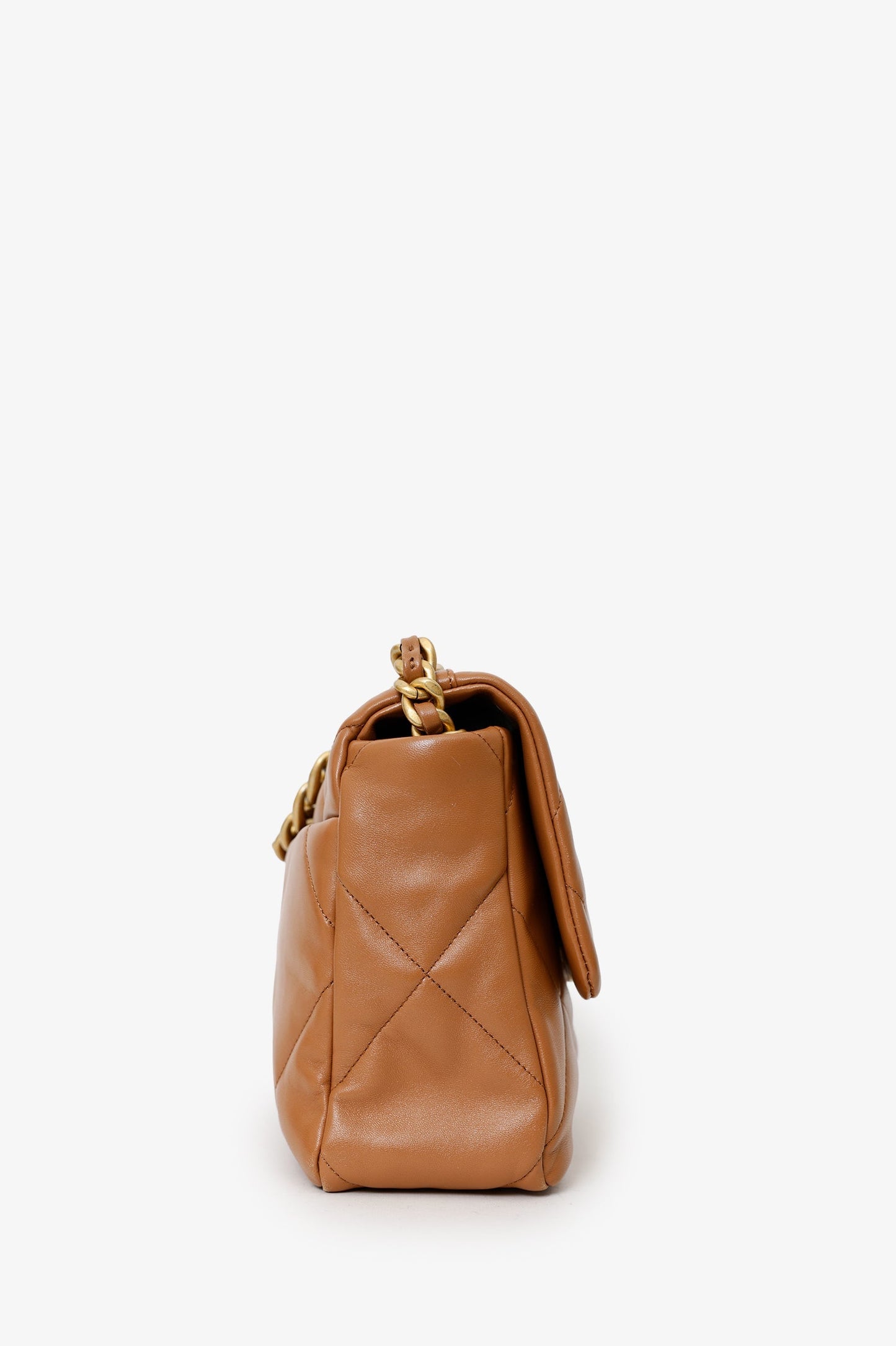 Chanel™ Brown Leather Chanel 19 Medium Flap Bag