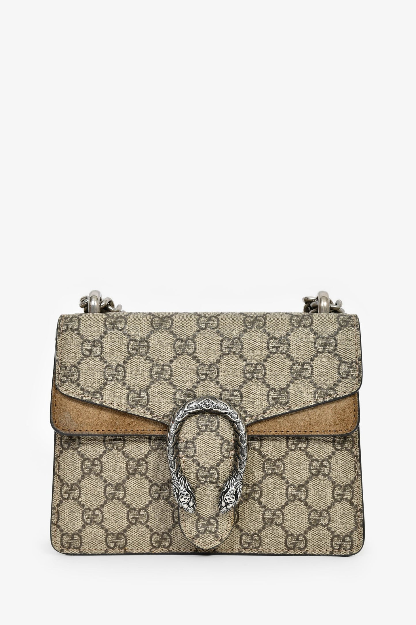Gucci GG Supreme Monogram Canvas/Suede Mini Dionysus Shoulder Bag