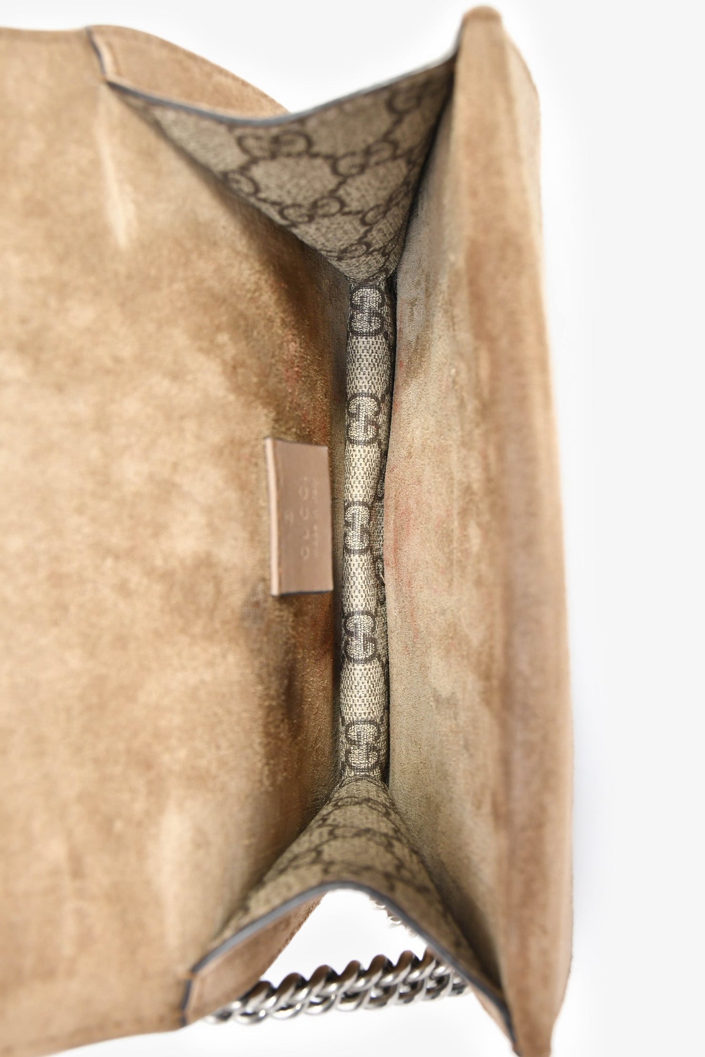 Gucci GG Supreme Monogram Canvas/Suede Mini Dionysus Shoulder Bag