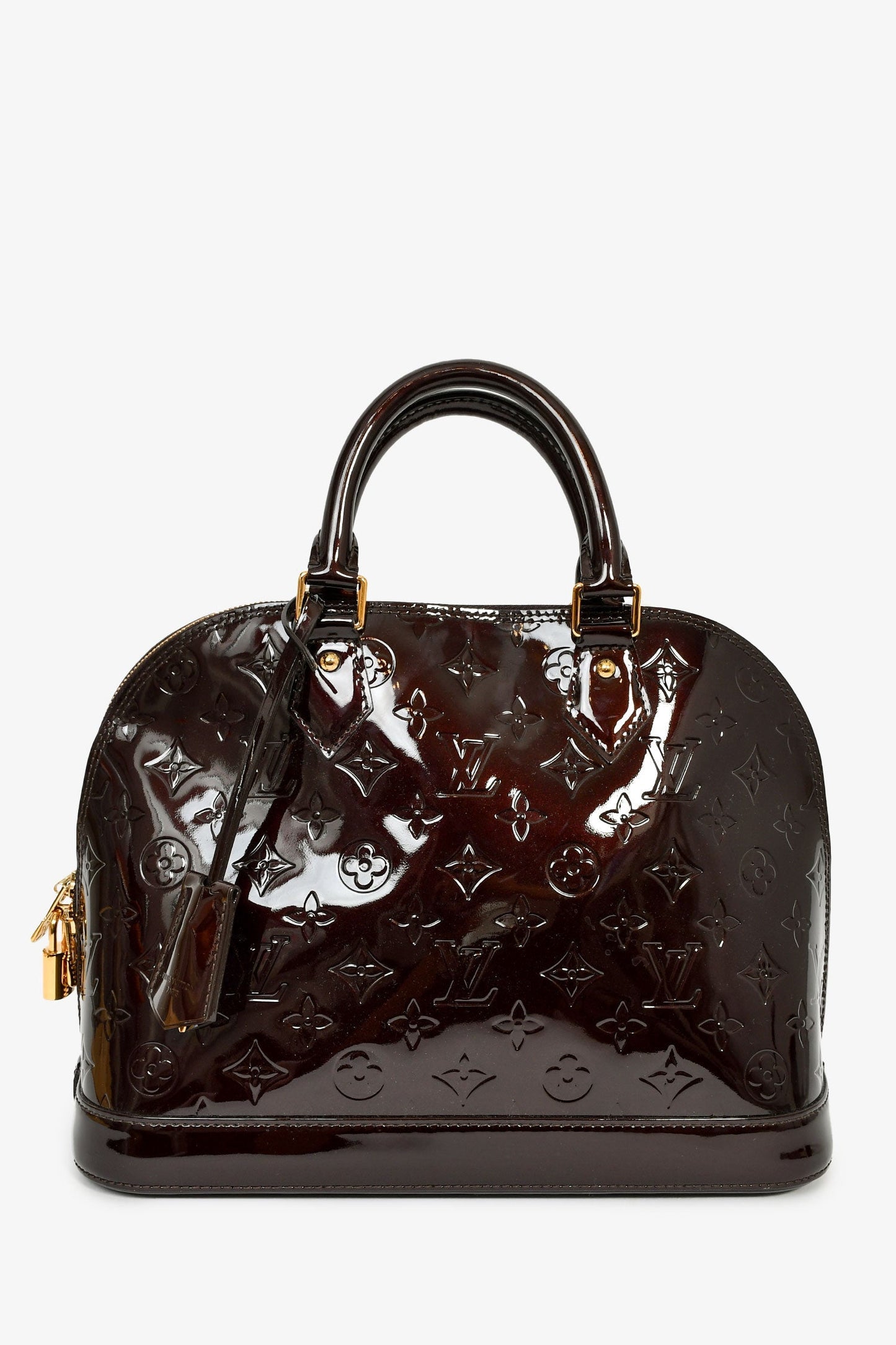 Louis Vuitton Burgundy Amarante Vernis Alma PM Top Handle