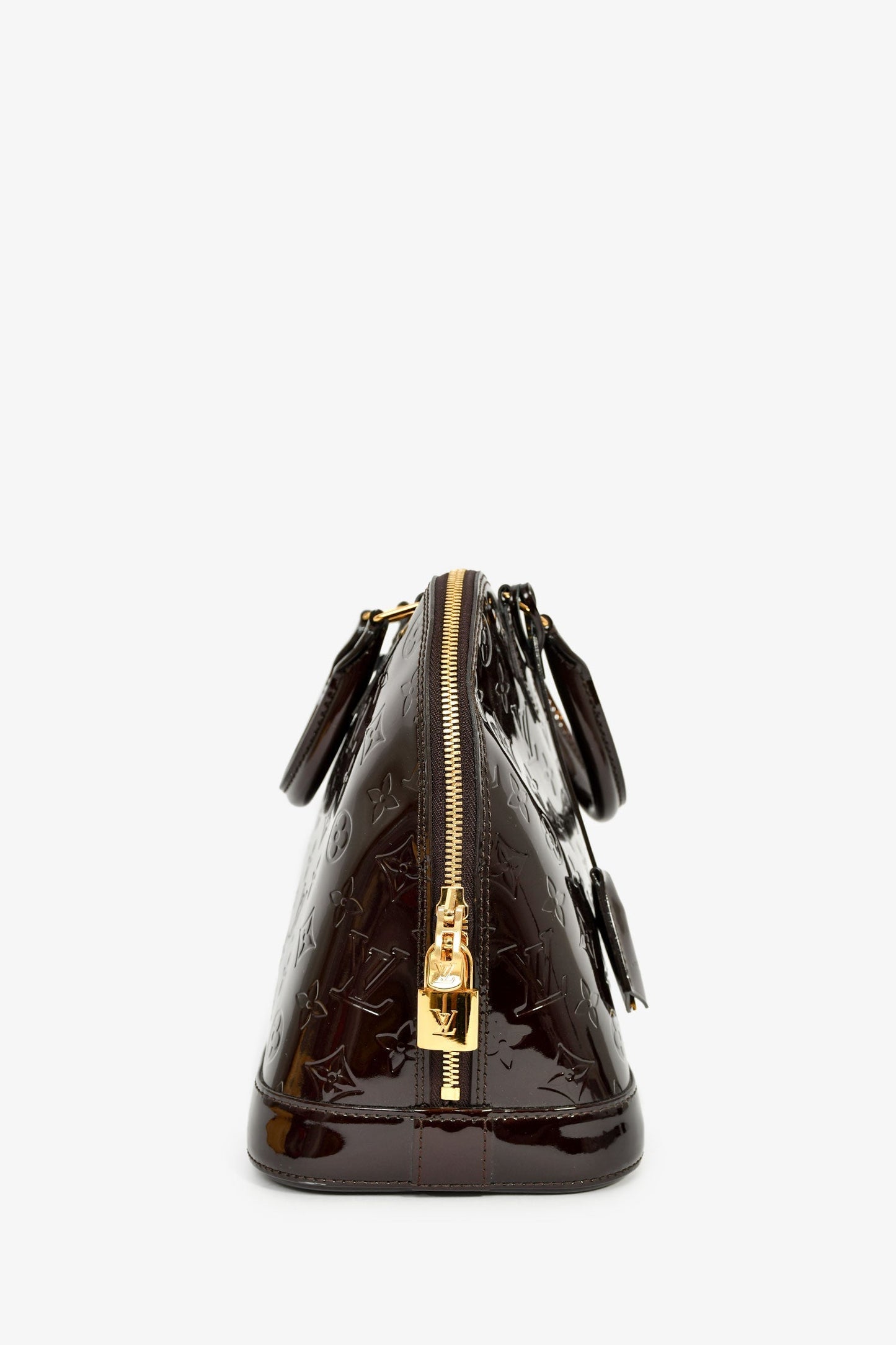 Louis Vuitton Burgundy Amarante Vernis Alma PM Top Handle