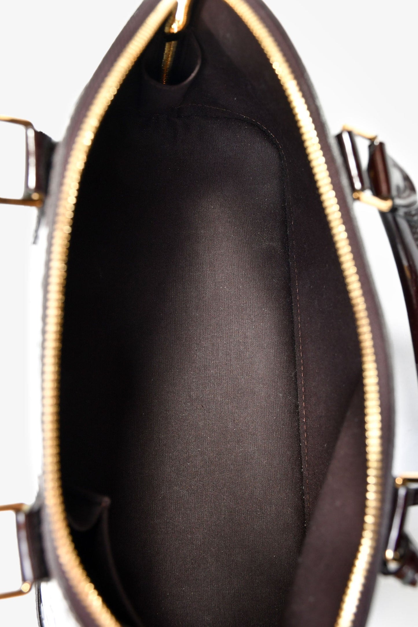 Louis Vuitton Burgundy Amarante Vernis Alma PM Top Handle