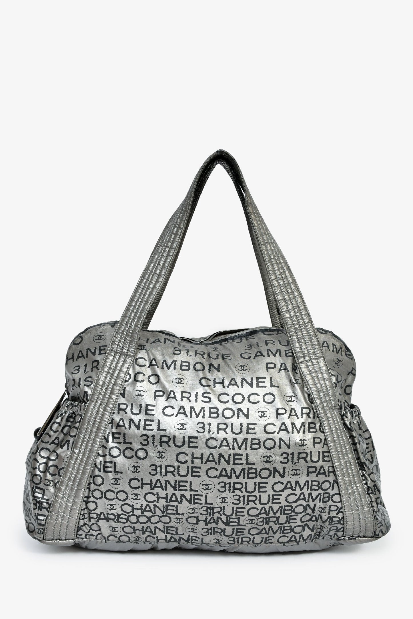 Chanel™ 2008 Silver Nylon '31 Rue Cambon' Bowler Bag