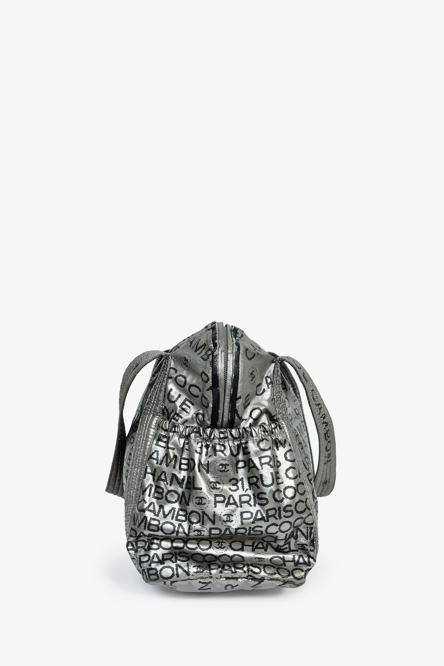 Chanel™ 2008 Silver Nylon '31 Rue Cambon' Bowler Bag