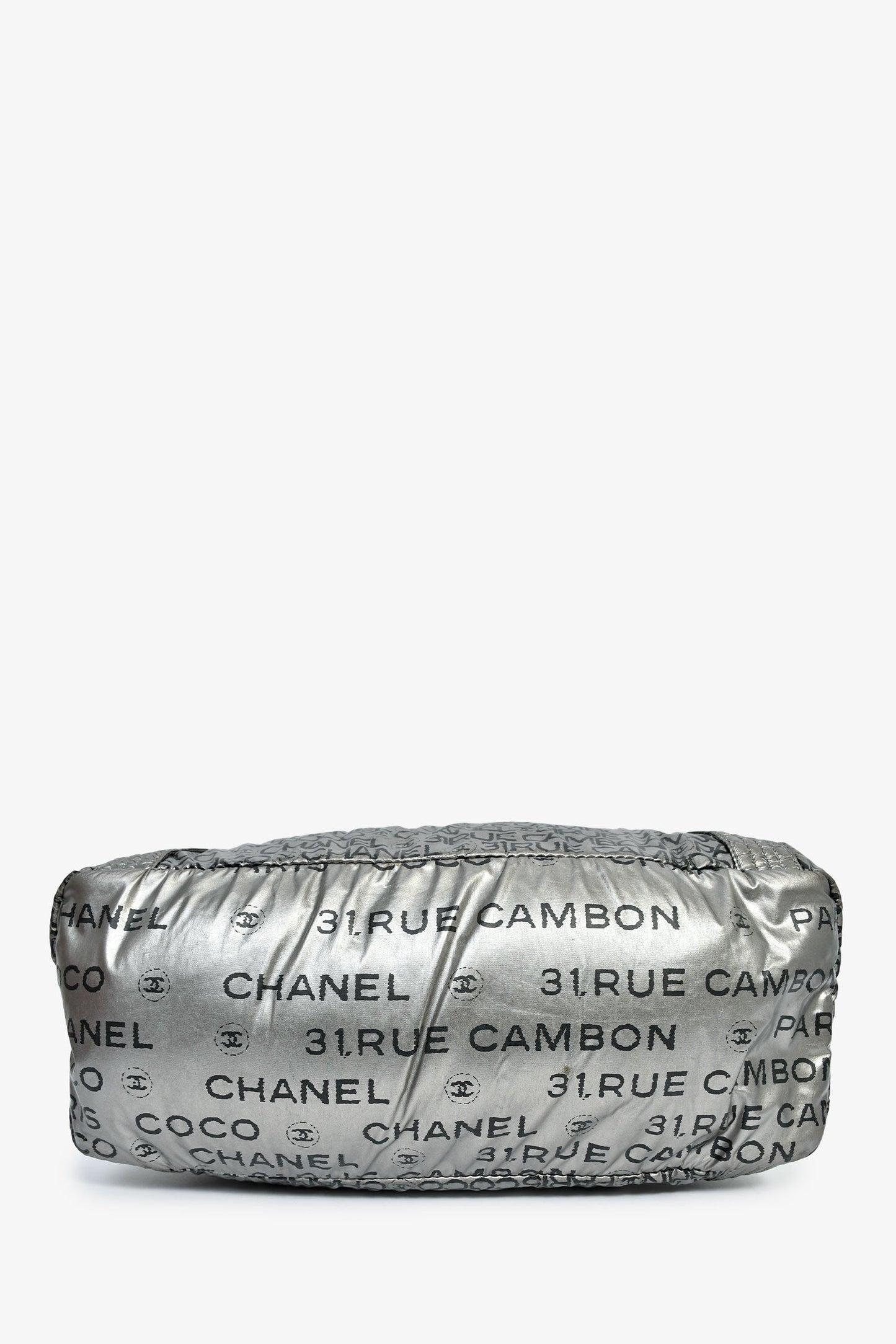 Chanel™ 2008 Silver Nylon '31 Rue Cambon' Bowler Bag