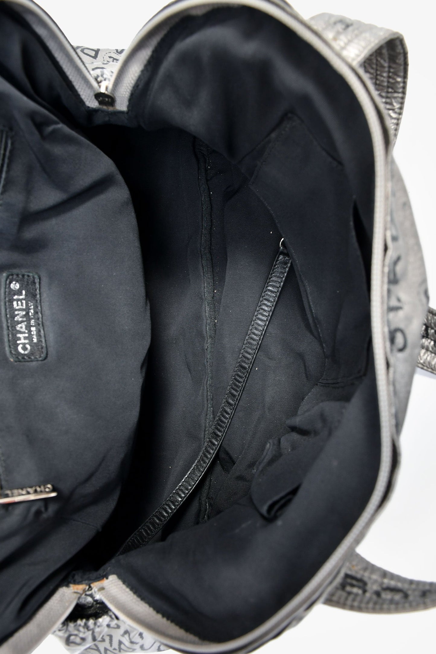 Chanel™ 2008 Silver Nylon '31 Rue Cambon' Bowler Bag