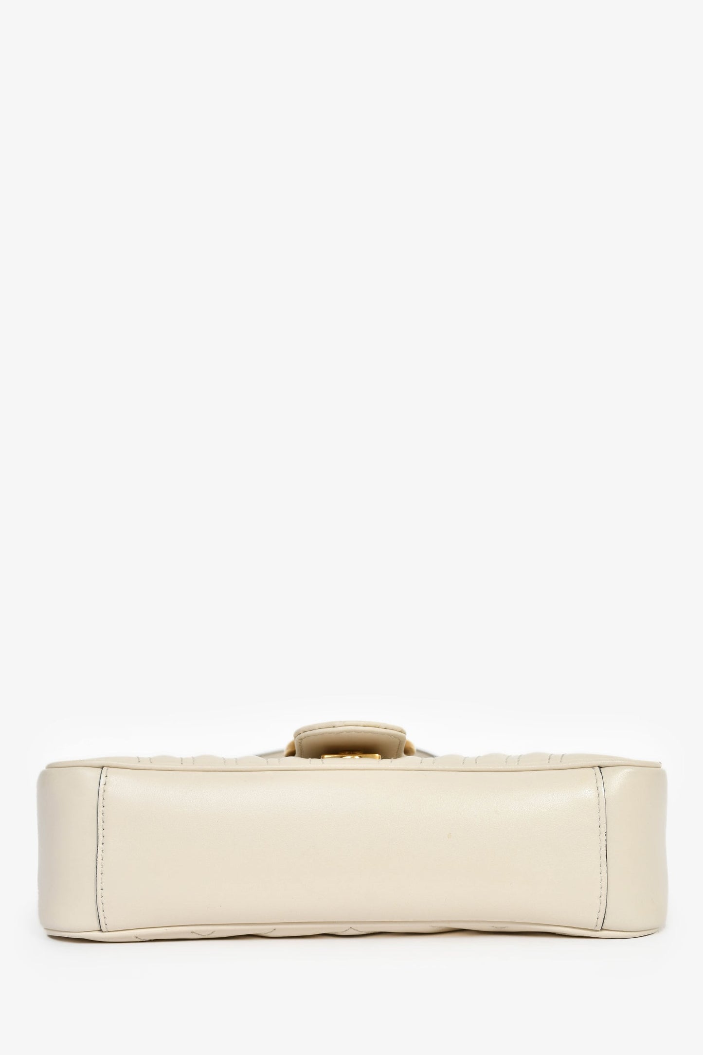 Gucci Cream Leather Marmont Small Shoulder Bag