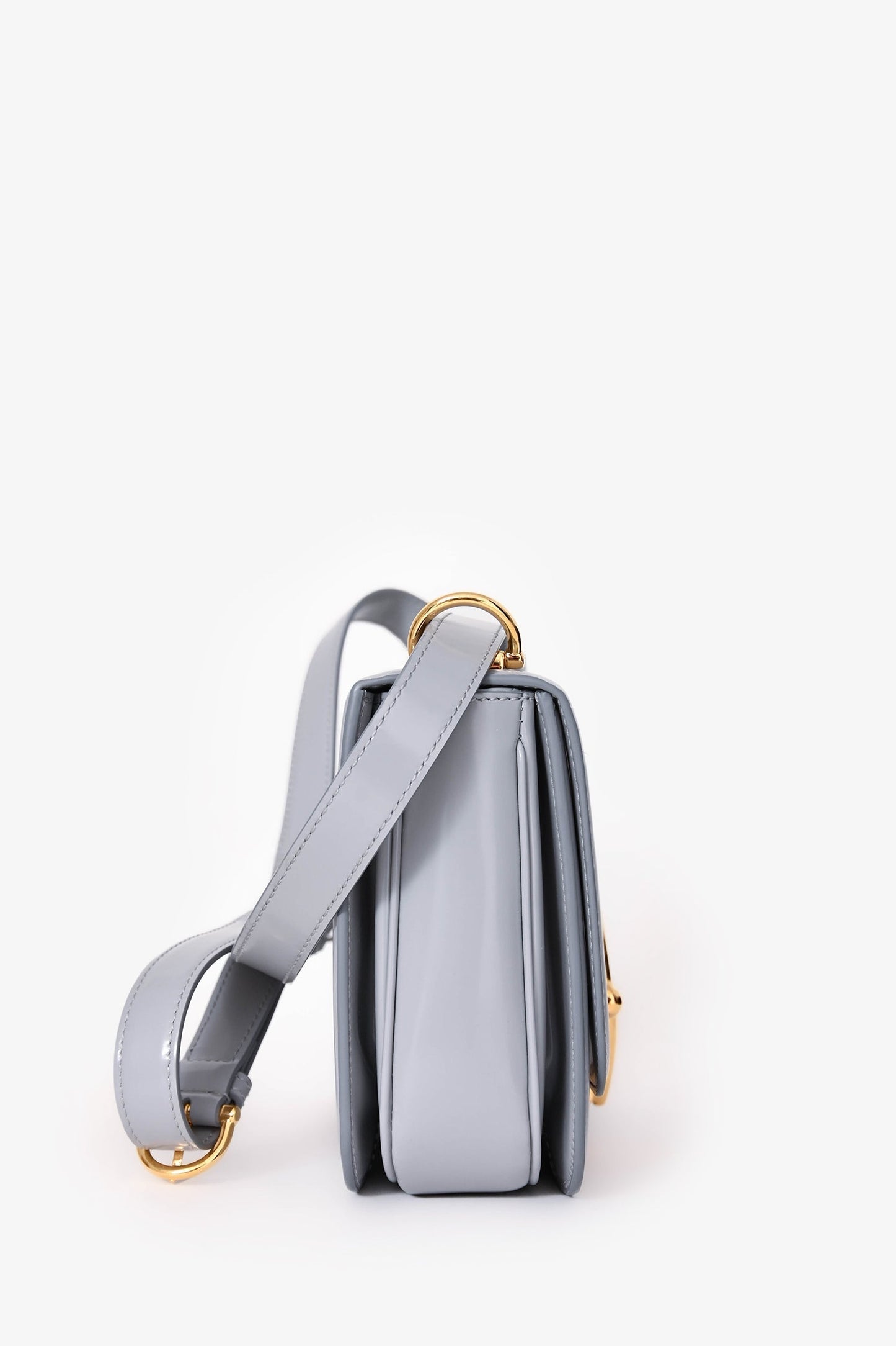 Gucci Grey Patent 'Siena' Small Shoulder Bag