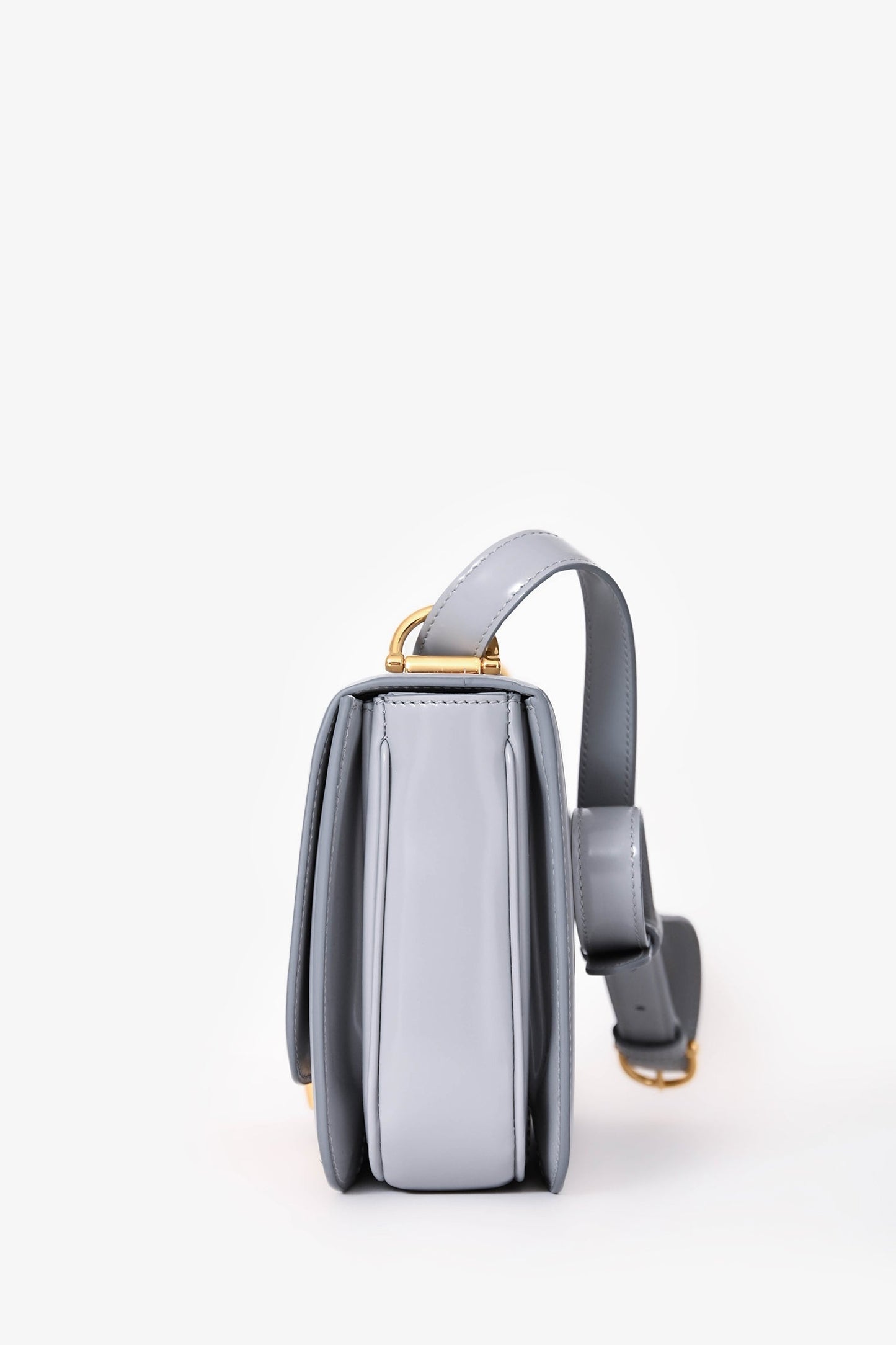 Gucci Grey Patent 'Siena' Small Shoulder Bag