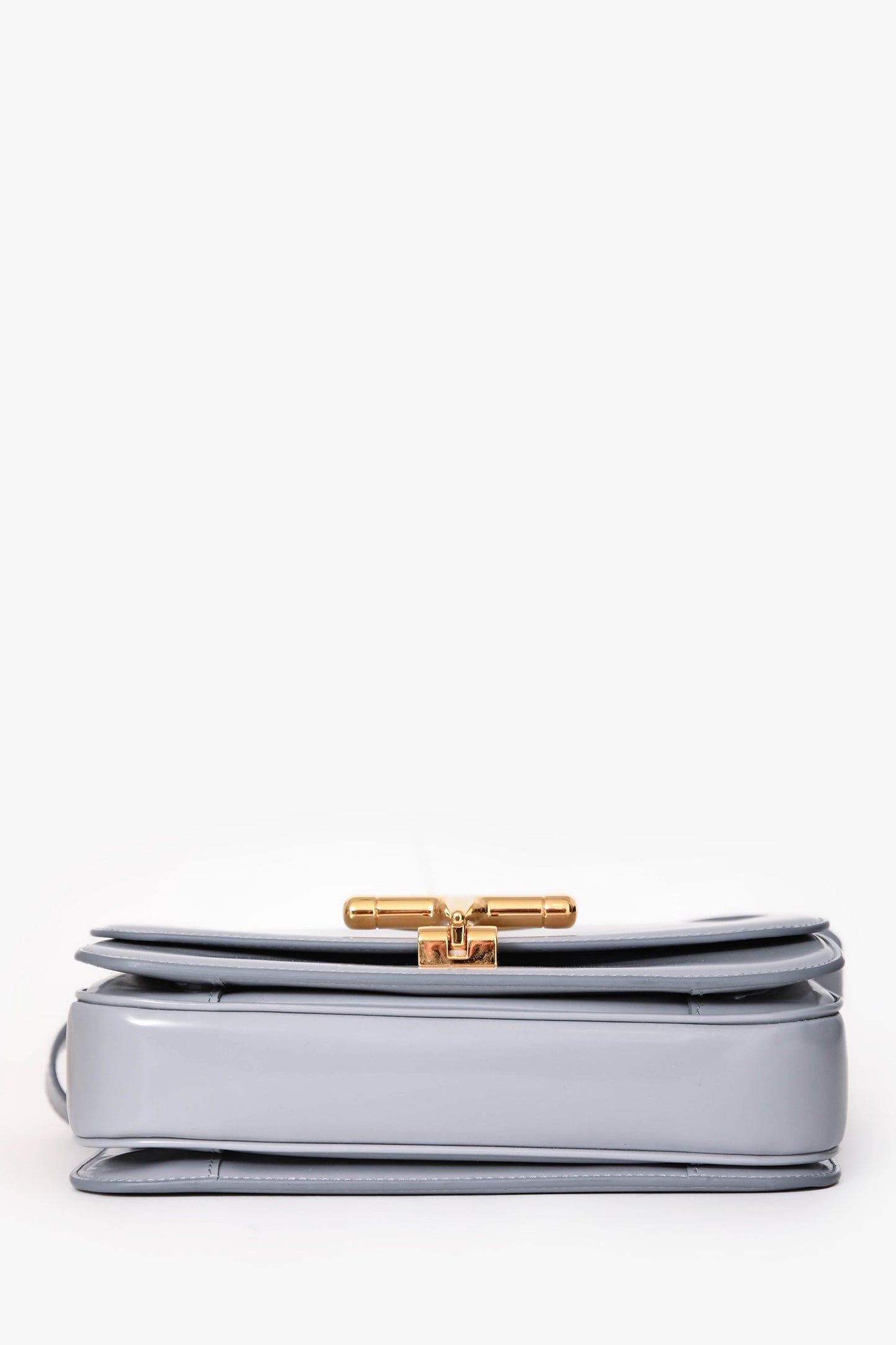 Gucci Grey Patent 'Siena' Small Shoulder Bag