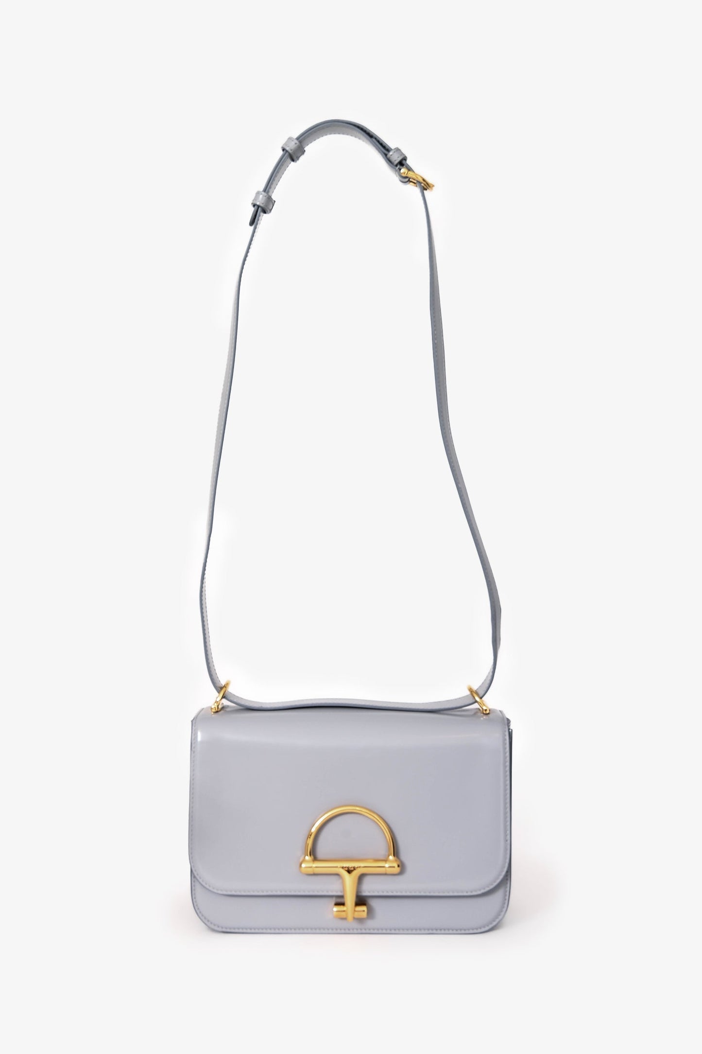 Gucci Grey Patent 'Siena' Small Shoulder Bag