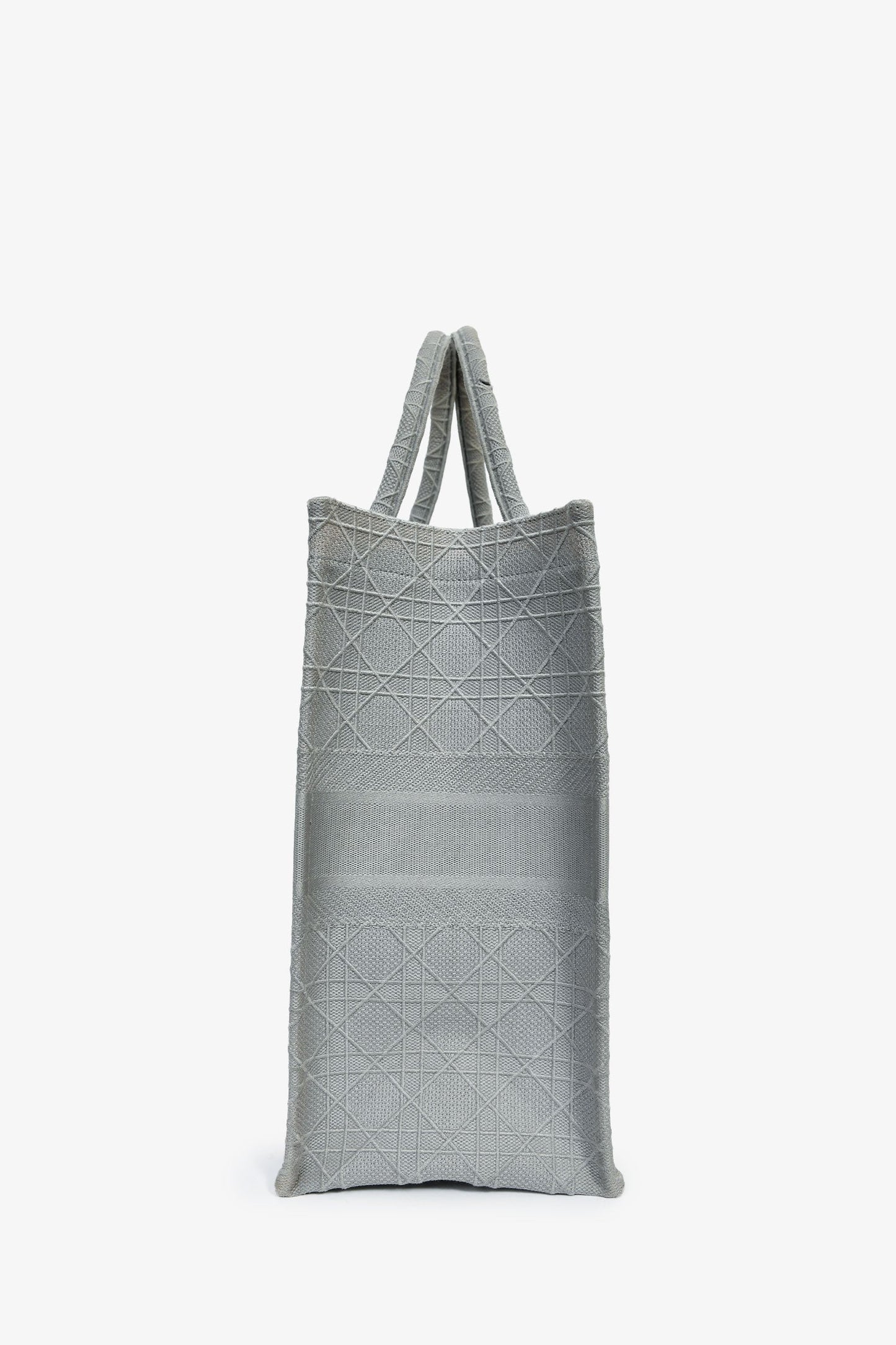 Christian Dior 2020 Grey Cannage Jacquard Large Book Tote