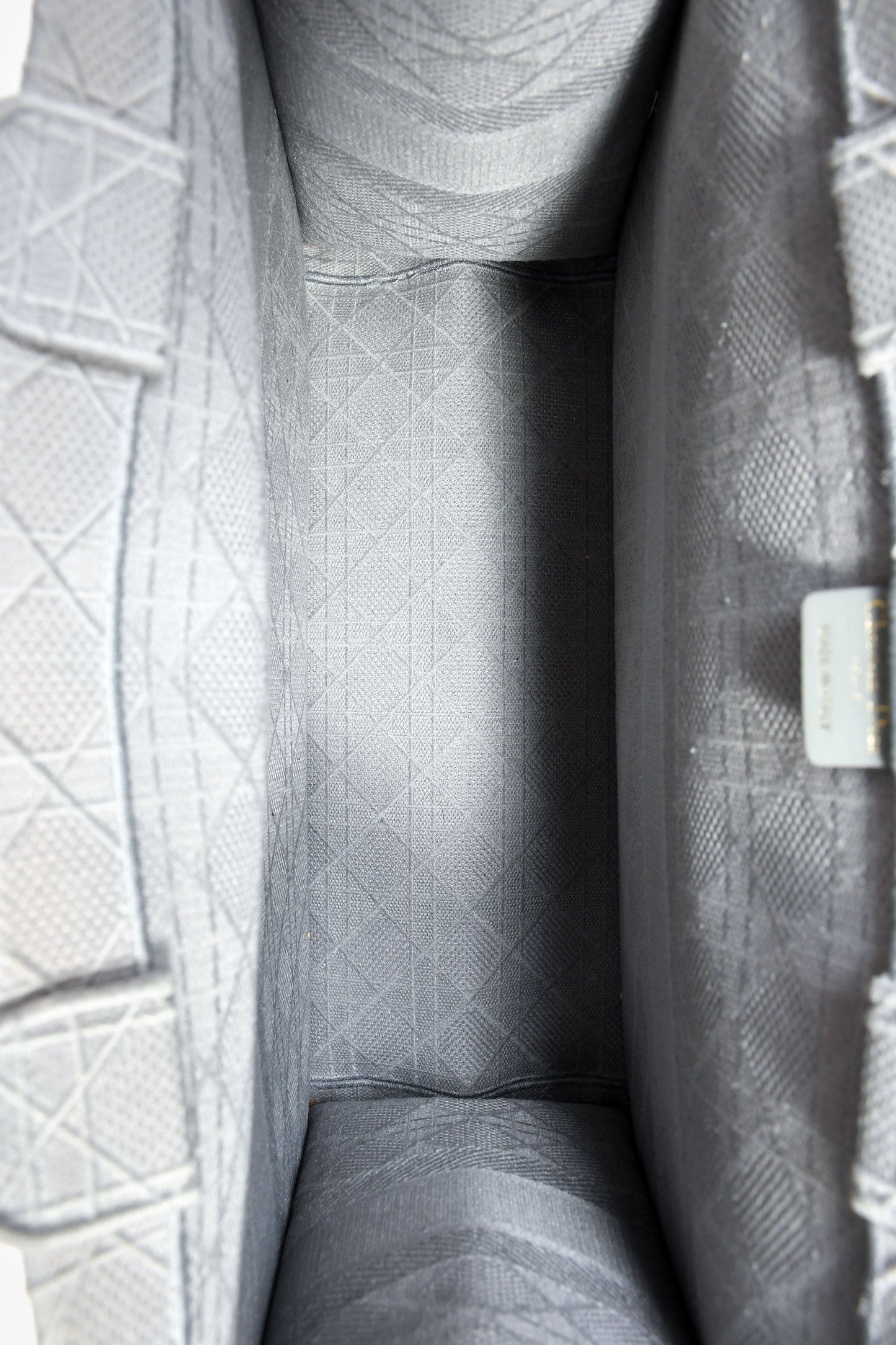Christian Dior 2020 Grey Cannage Jacquard Large Book Tote