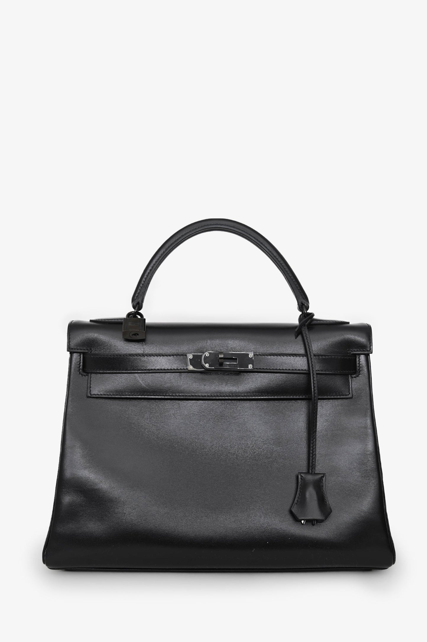 Hermès Black Box Leather So Black Kelly 32