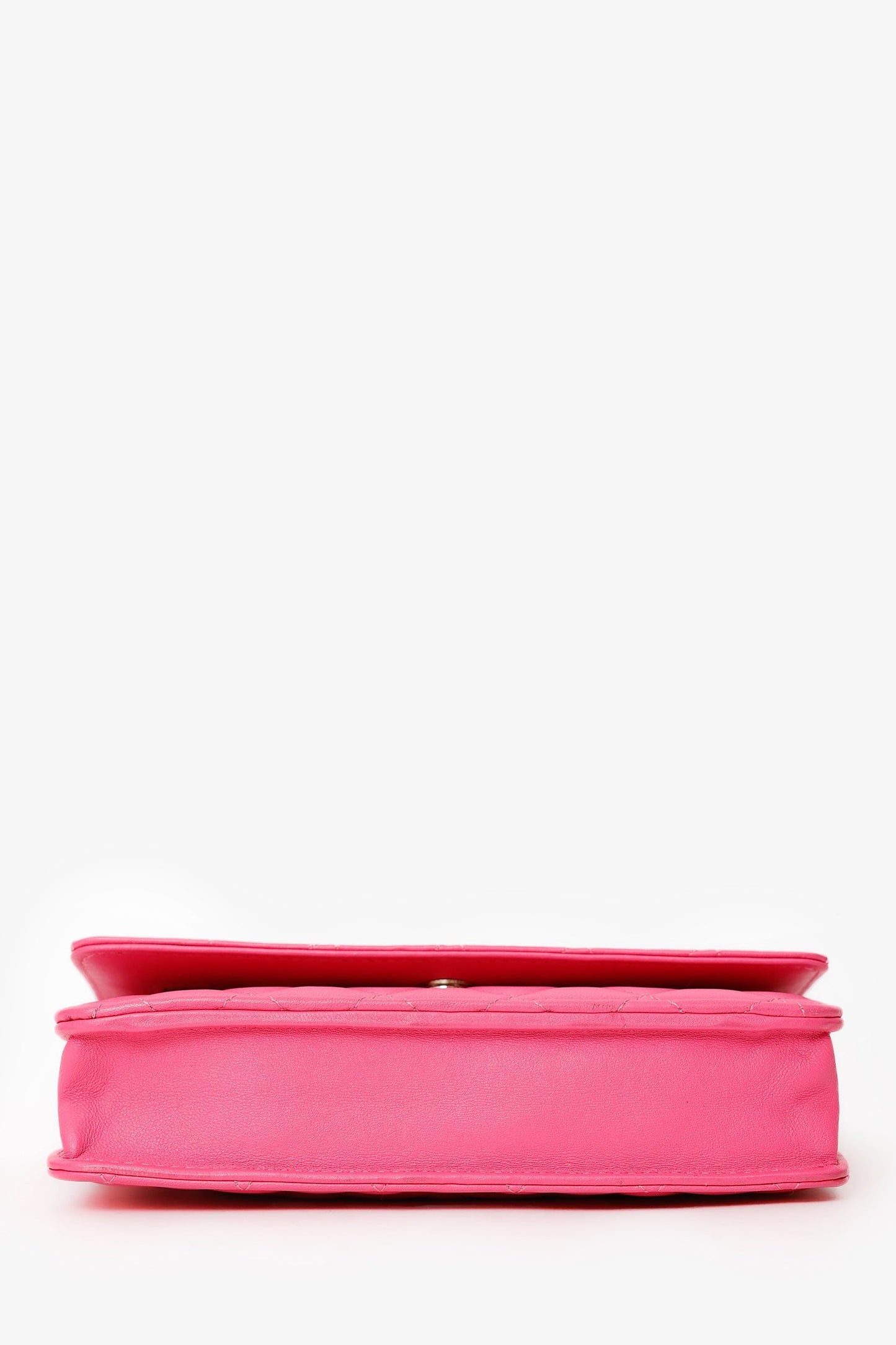 Chanel™ 22P Pink Quilted Lambskin Pearl Wallet on Chain