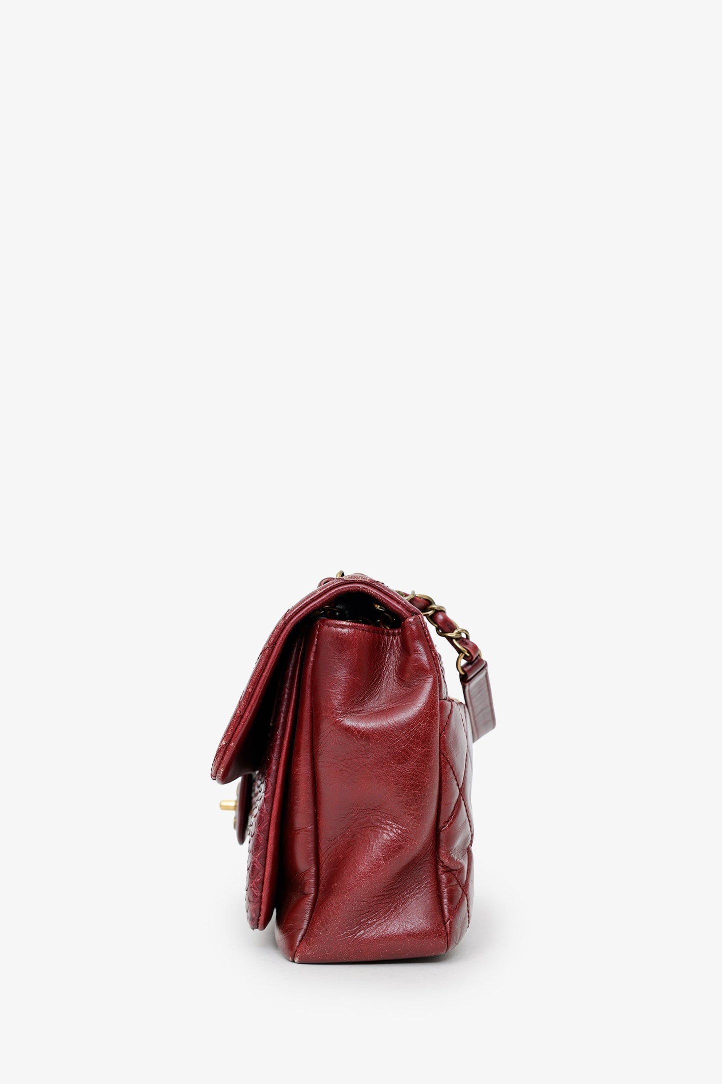 Chanel™ 2016-17 Burgundy Leather/Python Urban Mix Flap Bag