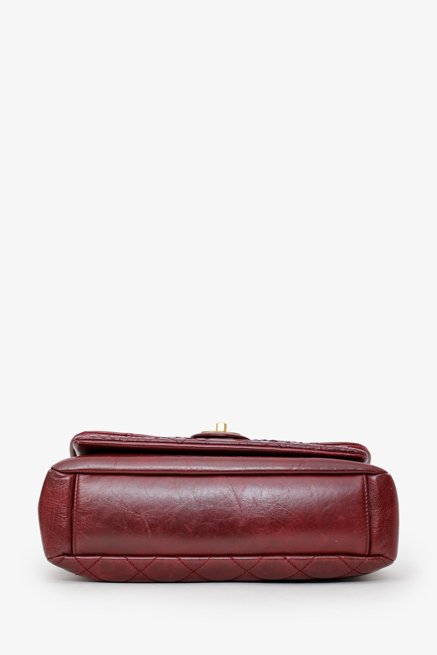 Chanel™ 2016-17 Burgundy Leather/Python Urban Mix Flap Bag
