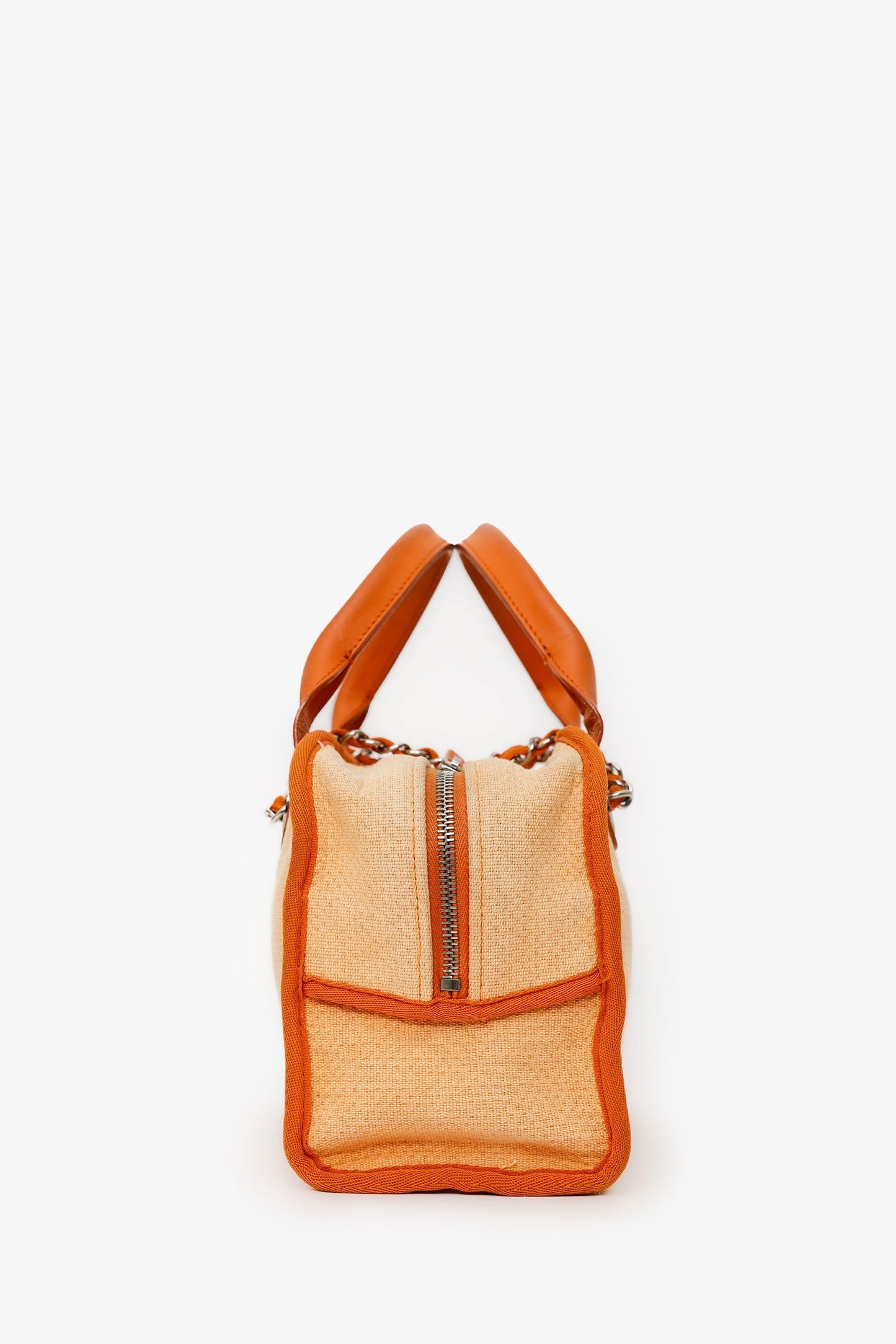 Chanel™ 2014-15 Orange Canvas Deauville Mini Bowling Bag