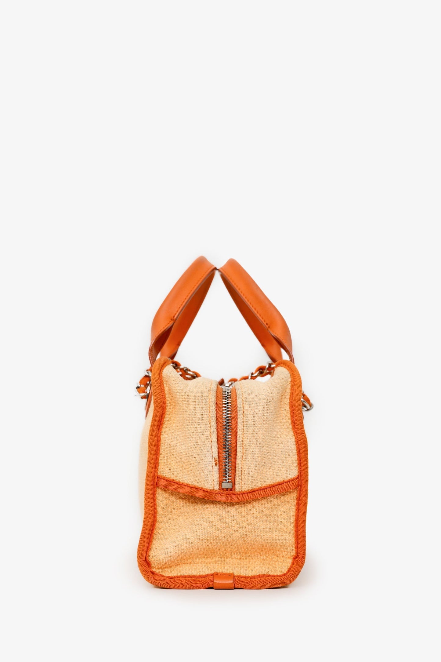 Chanel™ 2014-15 Orange Canvas Deauville Mini Bowling Bag