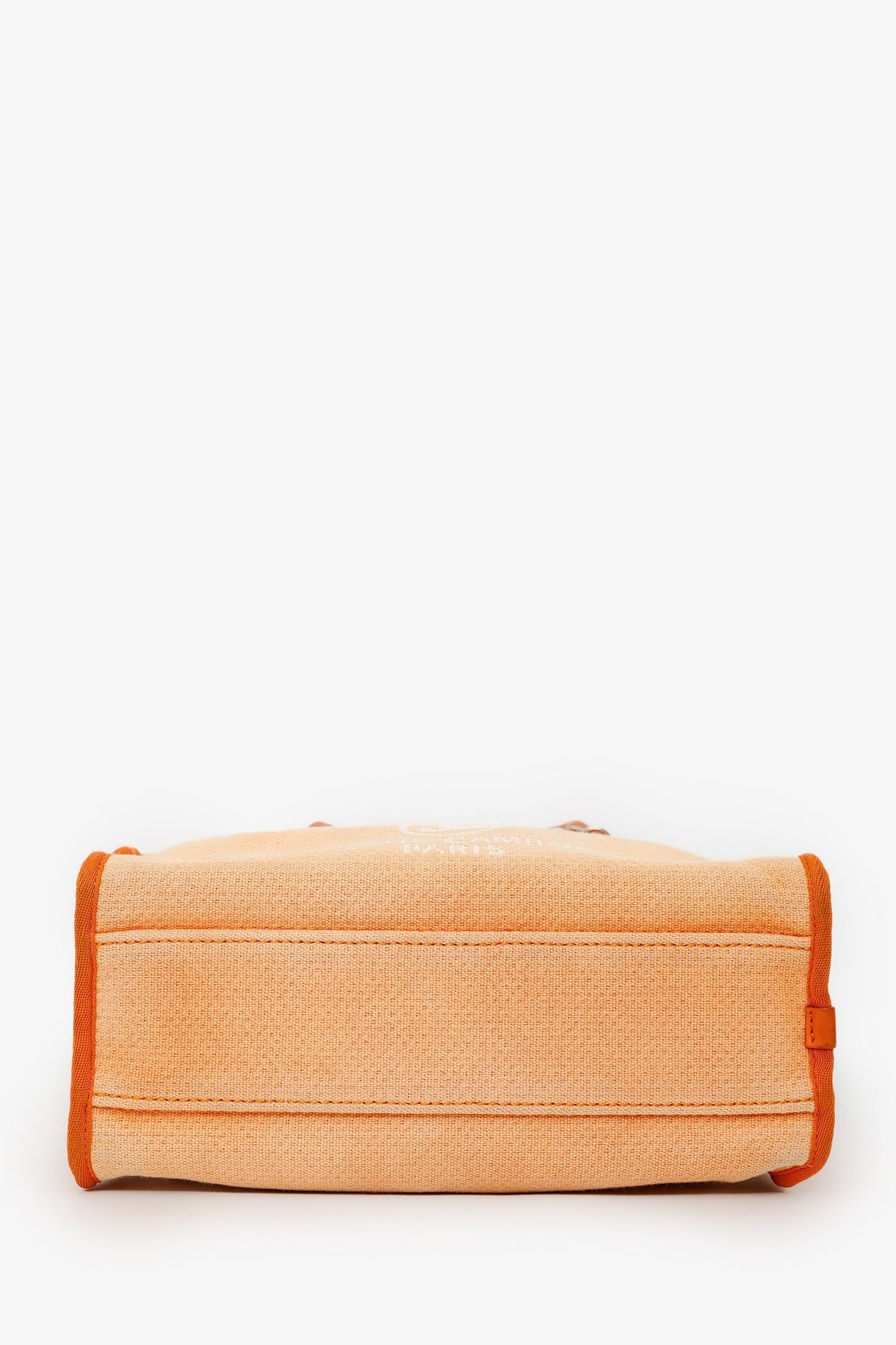 Chanel™ 2014-15 Orange Canvas Deauville Mini Bowling Bag