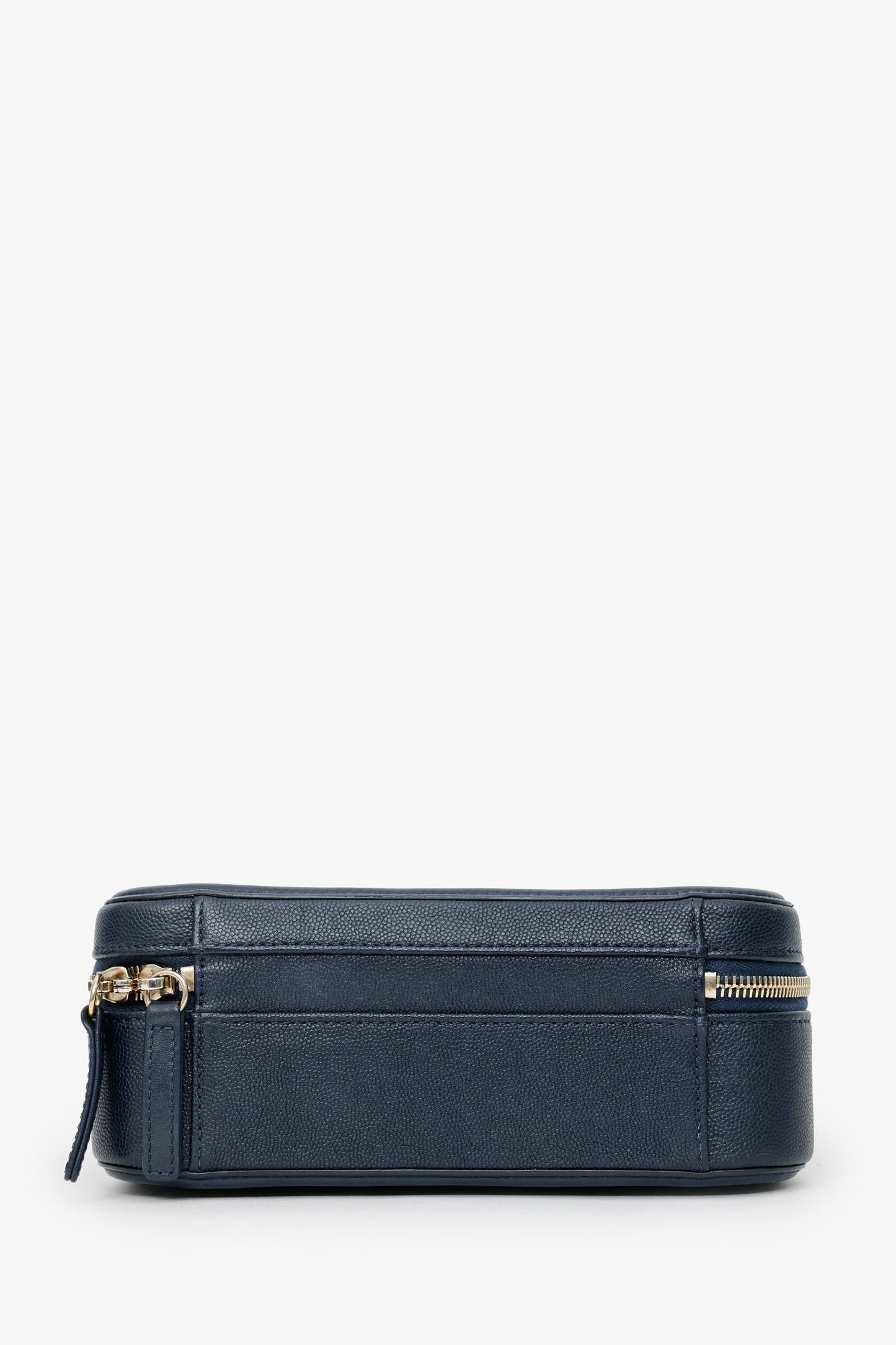Chanel™ 2018 Navy Caviar Medium Filigree Vanity Case Bag