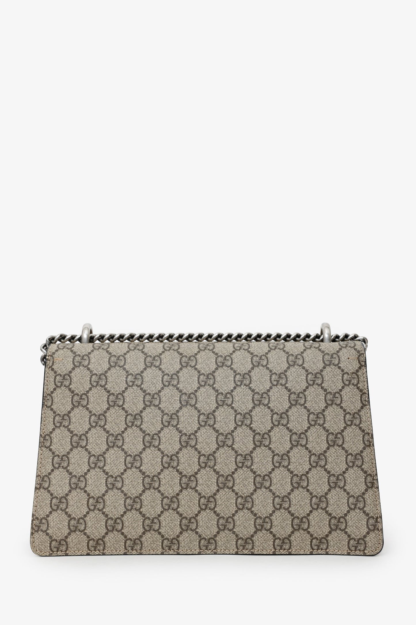 Gucci Brown/Red GG Supreme Monogram Medium Dionysus Shoulder Bag