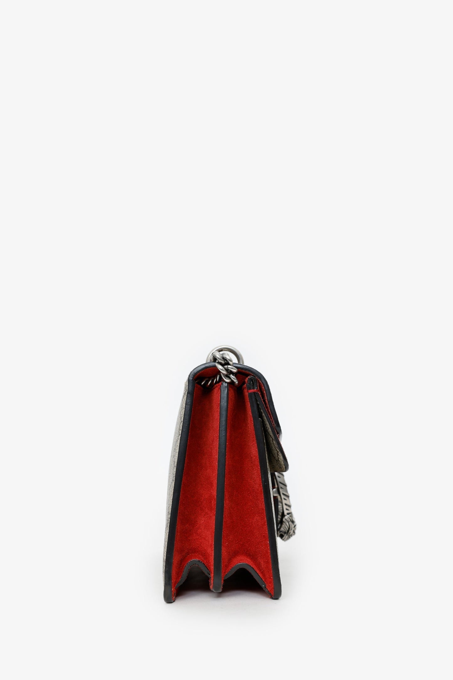 Gucci Brown/Red GG Supreme Monogram Medium Dionysus Shoulder Bag