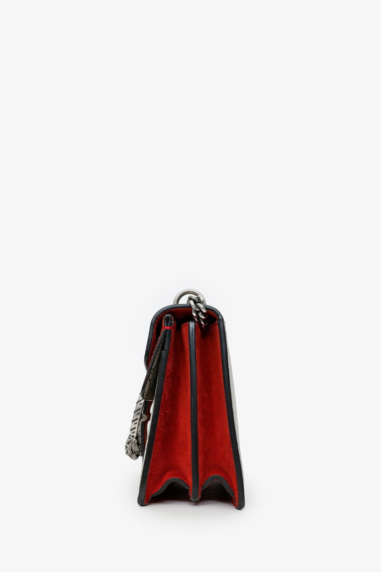 Gucci Brown/Red GG Supreme Monogram Medium Dionysus Shoulder Bag