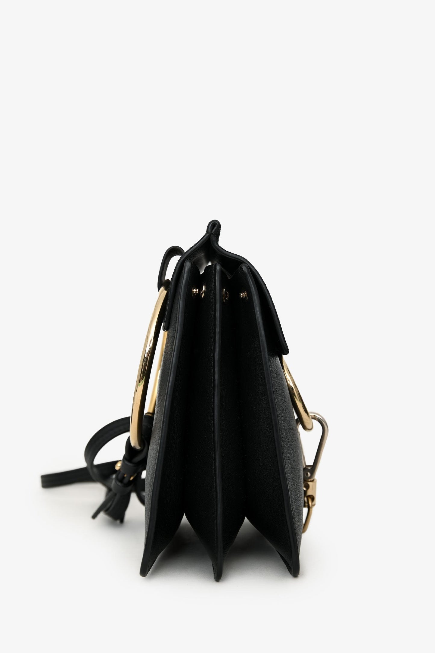 Chloe Black Leather Mini Faye Crossbody Bag
