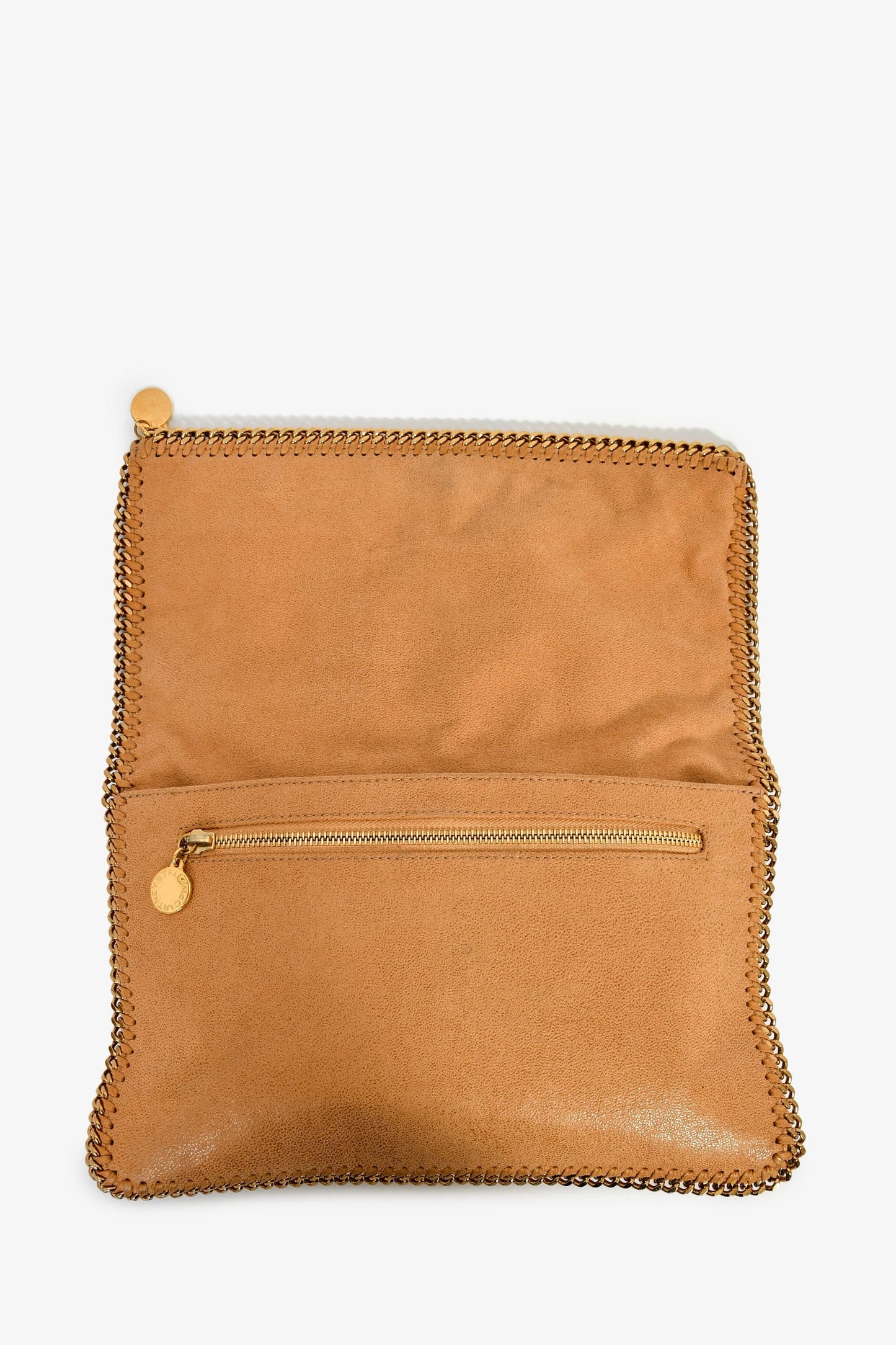 Stella McCartney Brown Vegan Suede Clutch