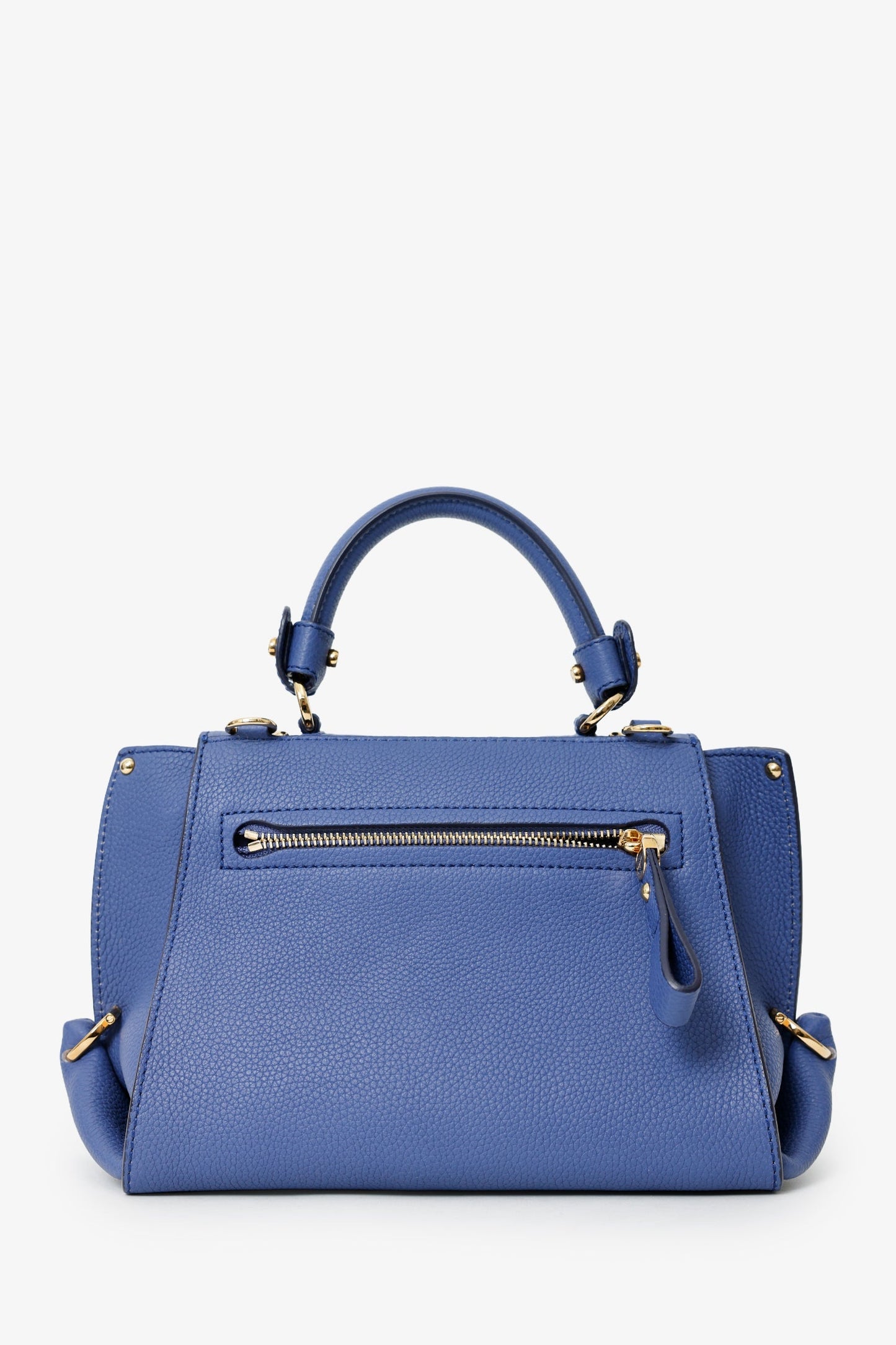 Salvatore Ferragamo Purple Pebbled Leather 'Sofia' Top Handle With Strap