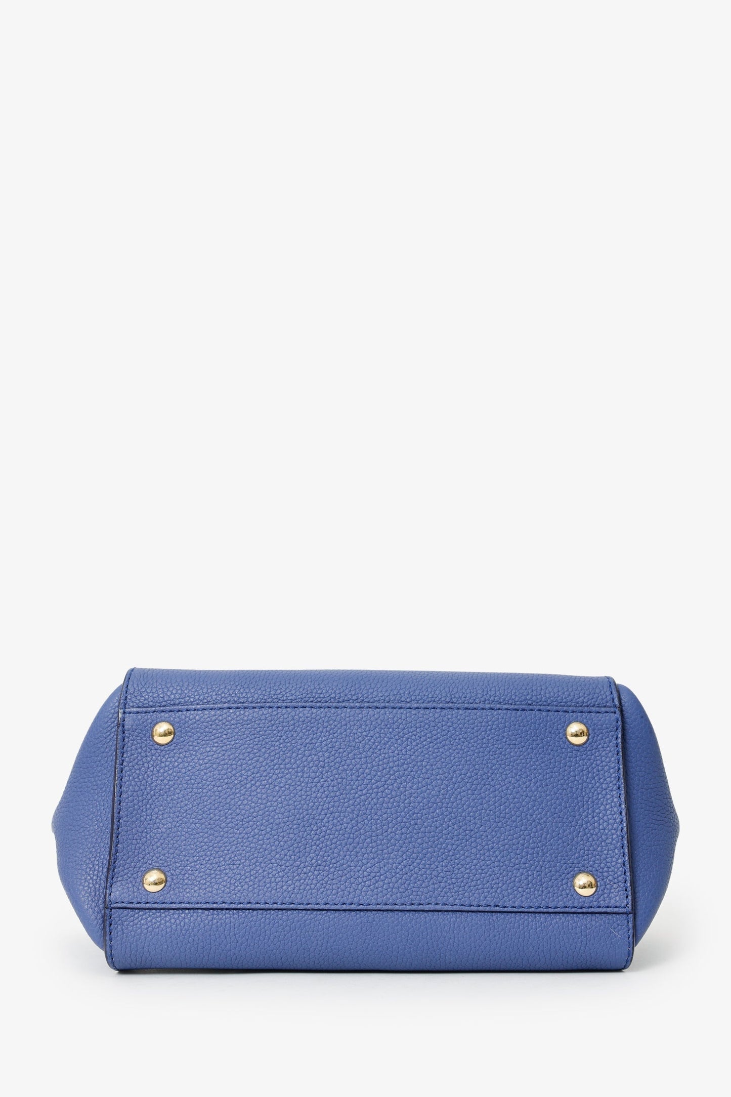 Salvatore Ferragamo Purple Pebbled Leather 'Sofia' Top Handle With Strap
