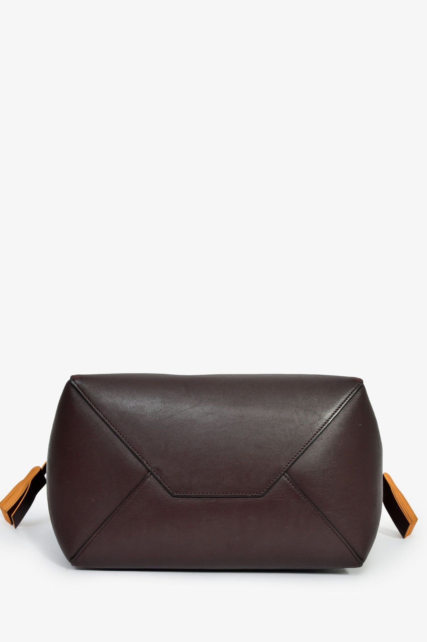 Celine Brown Leather 'Cabas' Phantom Tote Bag With Tassels