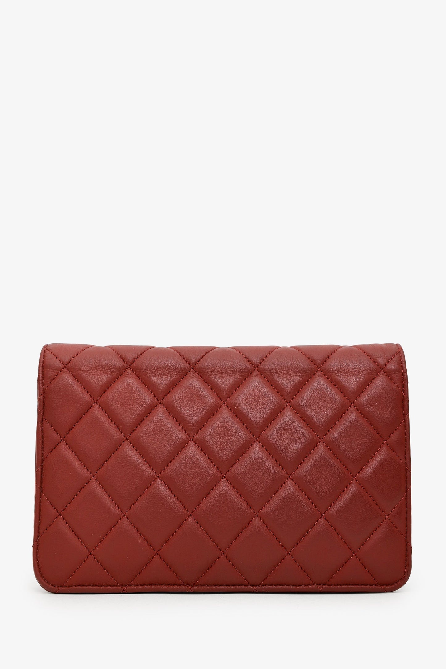 Chanel™ 2011-12 Burgundy Quilted Lambskin Wallet on Chain