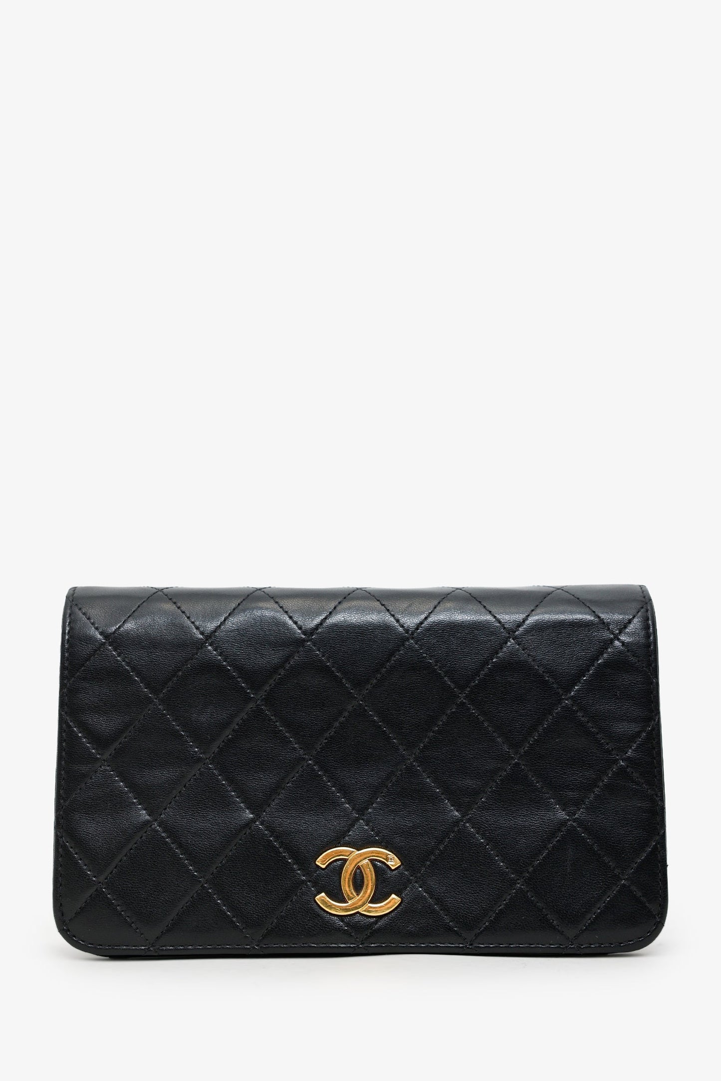 Chanel™ Black Quilted Lambskin Mini Full Flap Bag